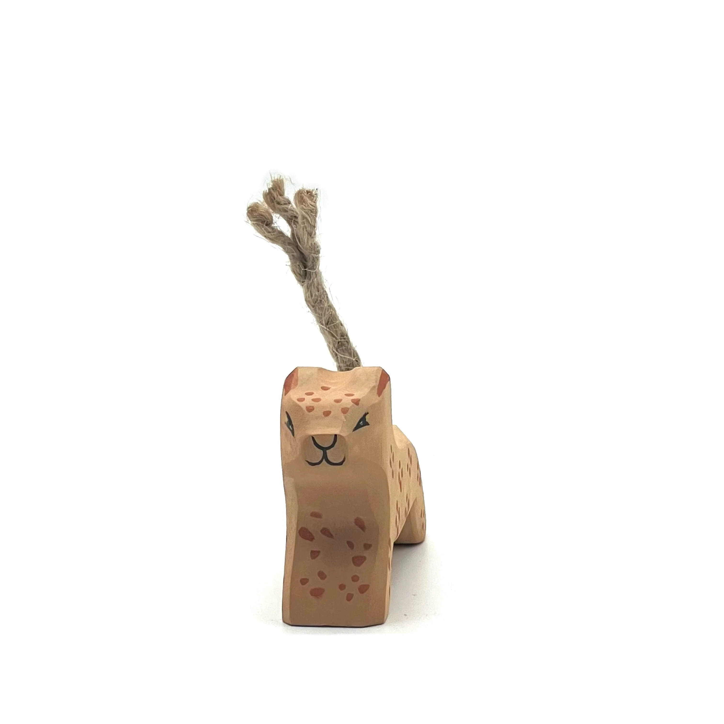 Handcrafted Open Ended Wooden Toy Animal - Leopard Small Running - Image 4