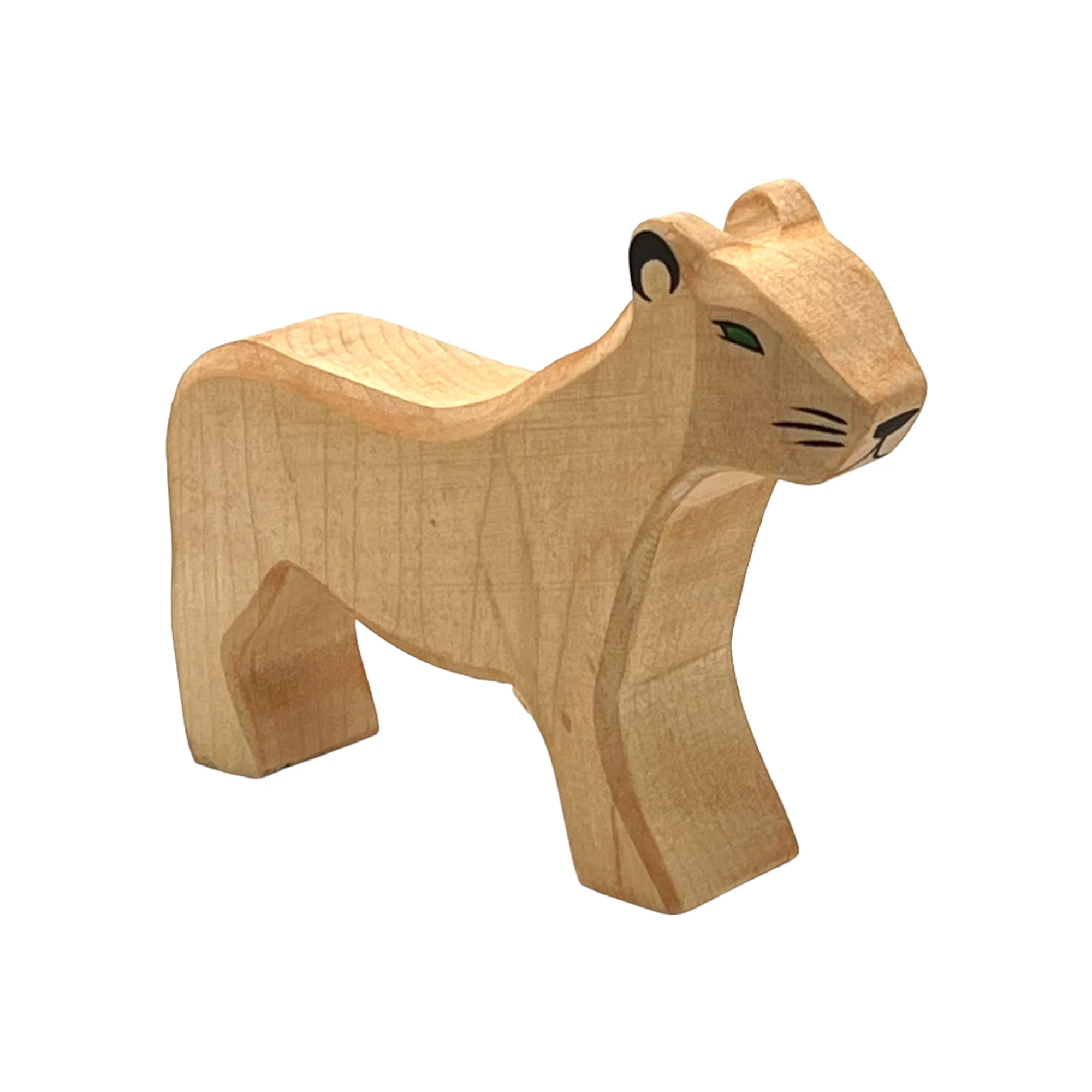 Handcrafted Open Ended Wooden Toy Animal - Lion Female - Image 2