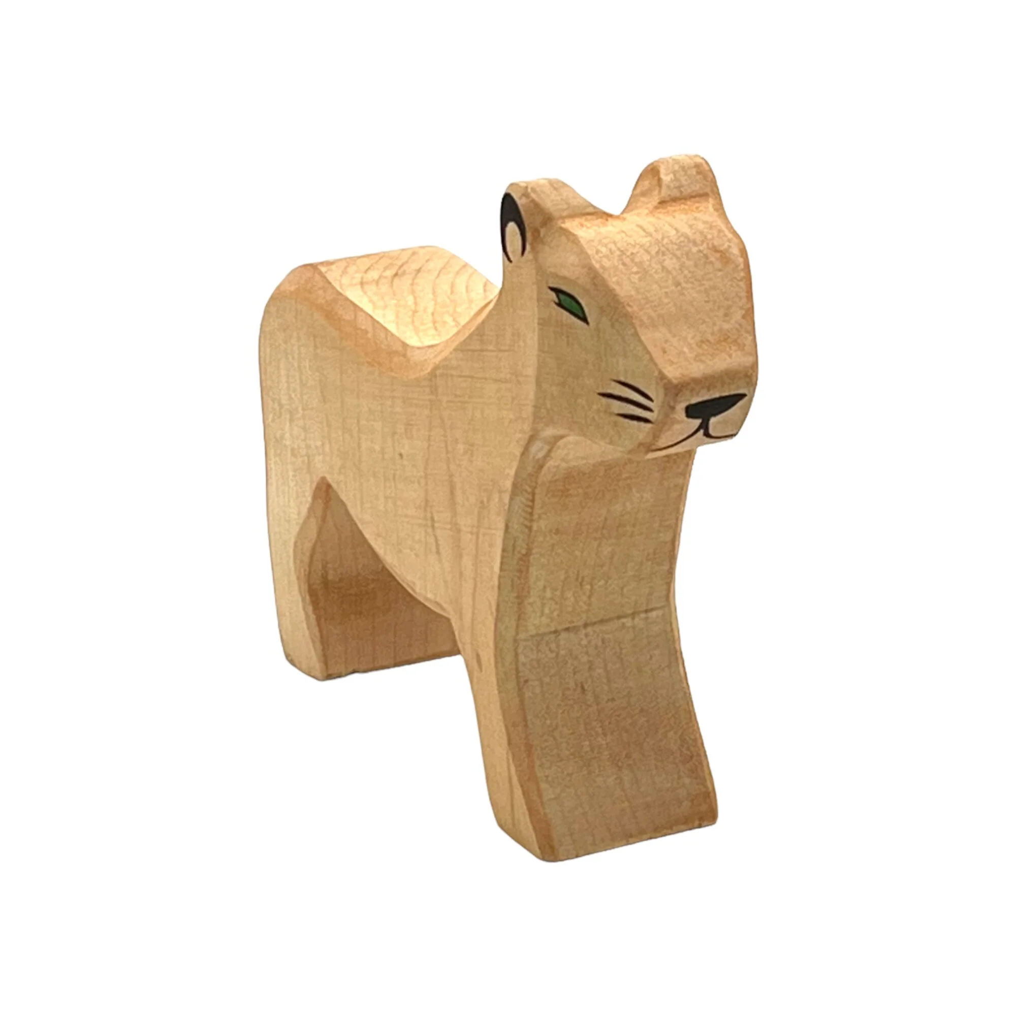Handcrafted Open Ended Wooden Toy Animal - Lion Female - Image 3