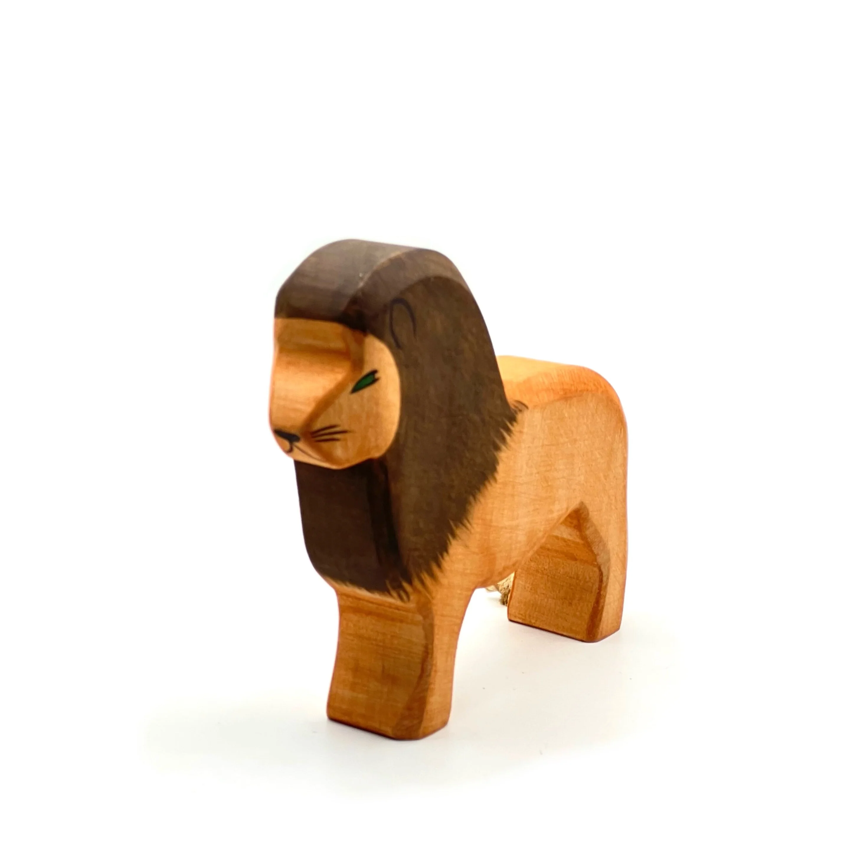 Handcrafted Open Ended Wooden Toy Animal - Lion male - Image 2