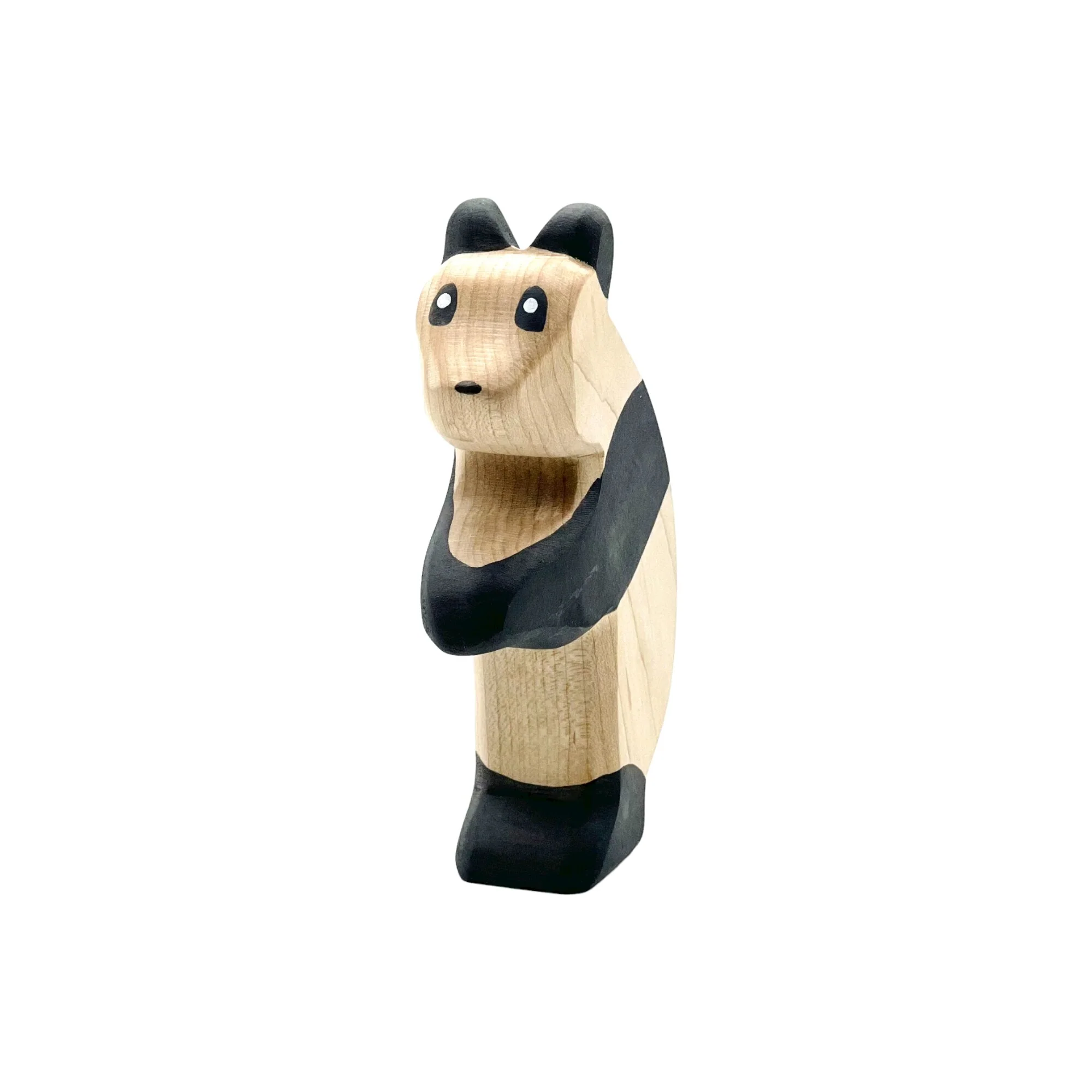 Handcrafted Open Ended Wooden Toy Animal - Panda Standing - Image 3