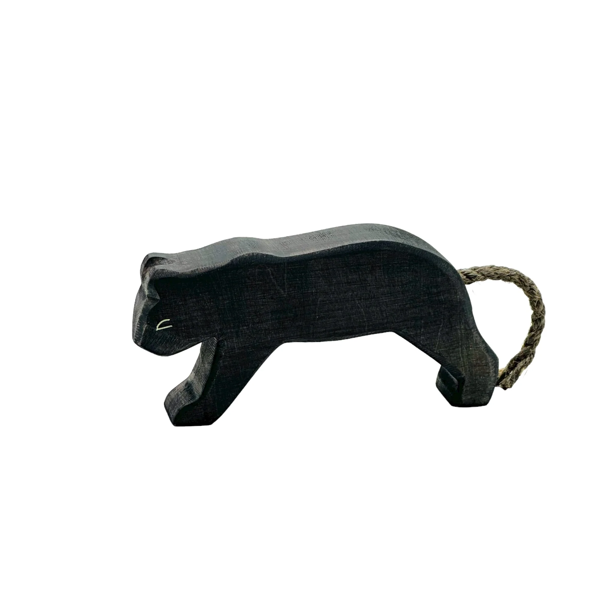 Handcrafted Open Ended Wooden Toy Animal - Panther - Image 2