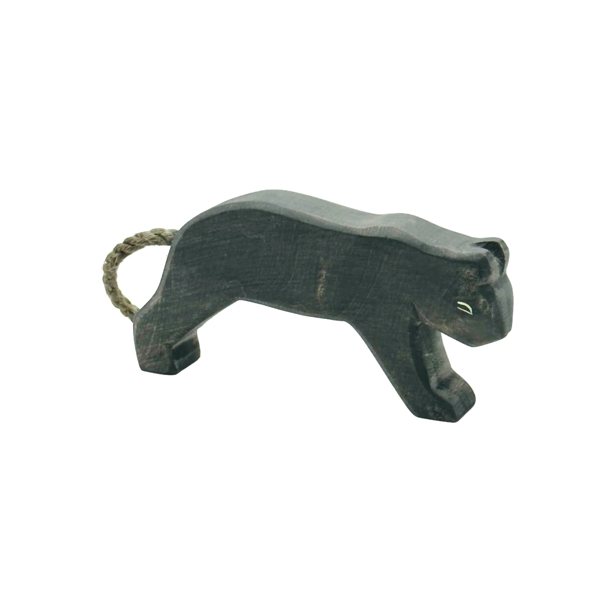 Handcrafted Open Ended Wooden Toy Animal - Panther - Image 3