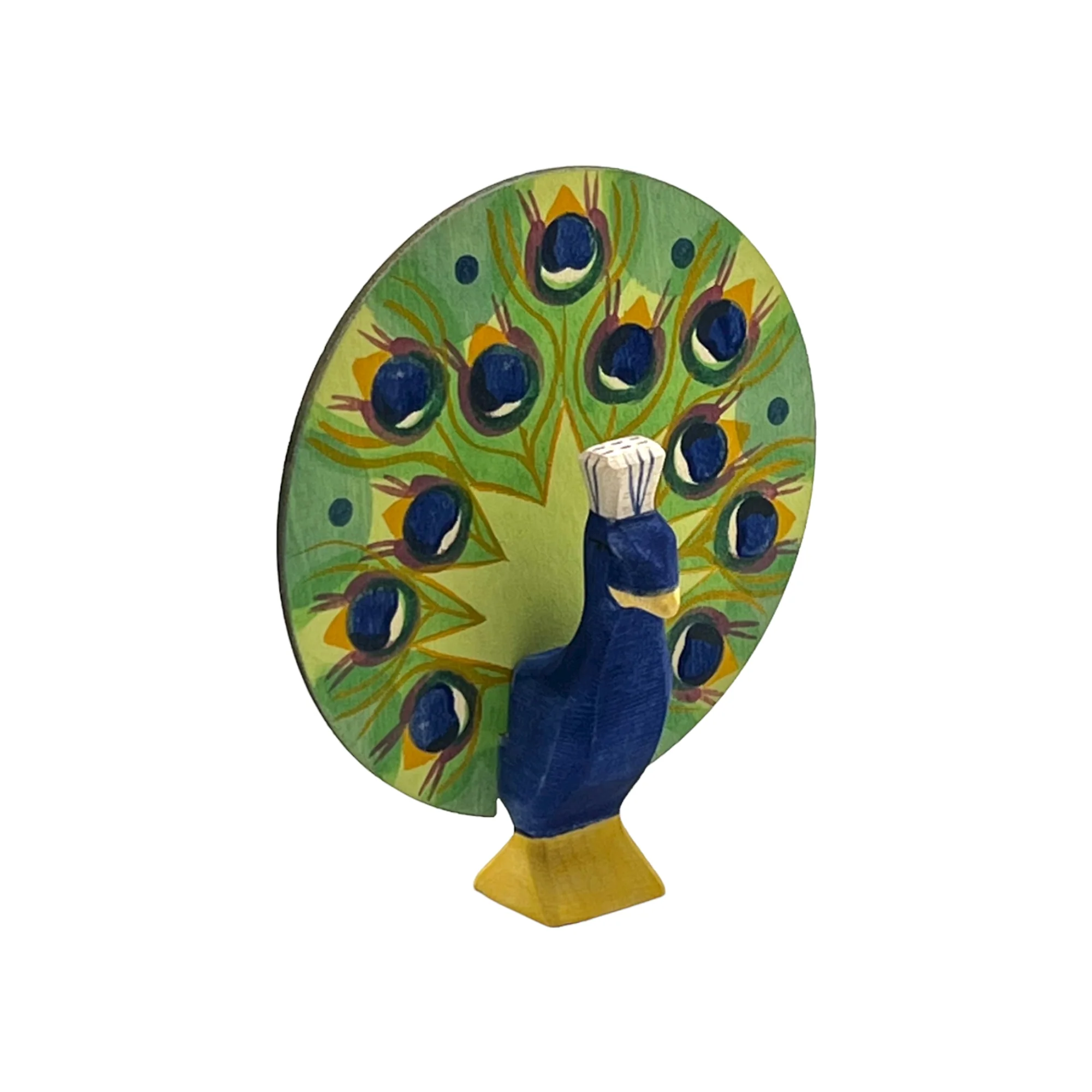 Handcrafted Open Ended Wooden Toy Animal - Peacock Open - Image 3