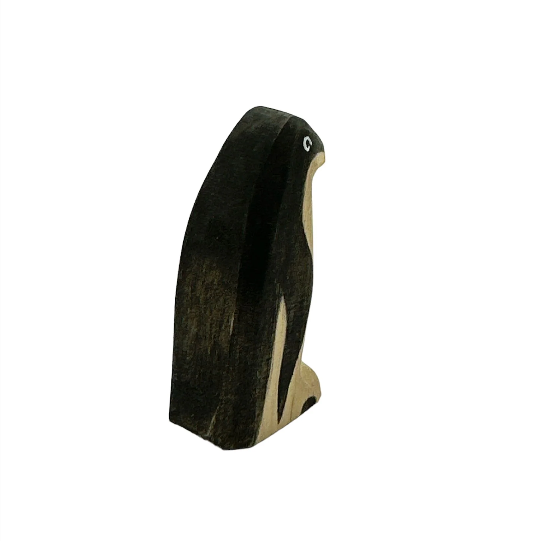 Handcrafted Open Ended Wooden Toy Animal - Penguin Beak Straight - Image 3