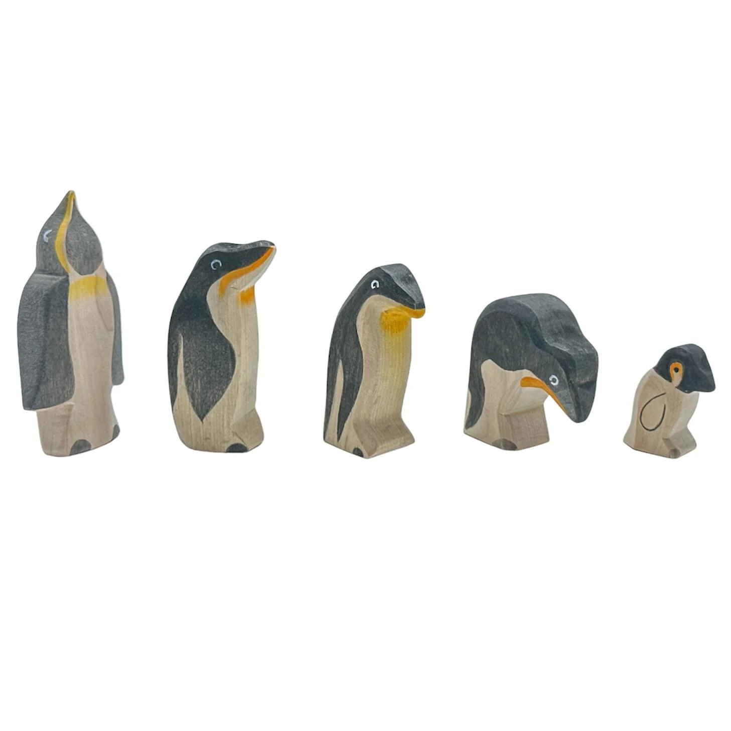 Handcrafted Open Ended Wooden Toy Animal - Penguin Beak Straight - Image 5
