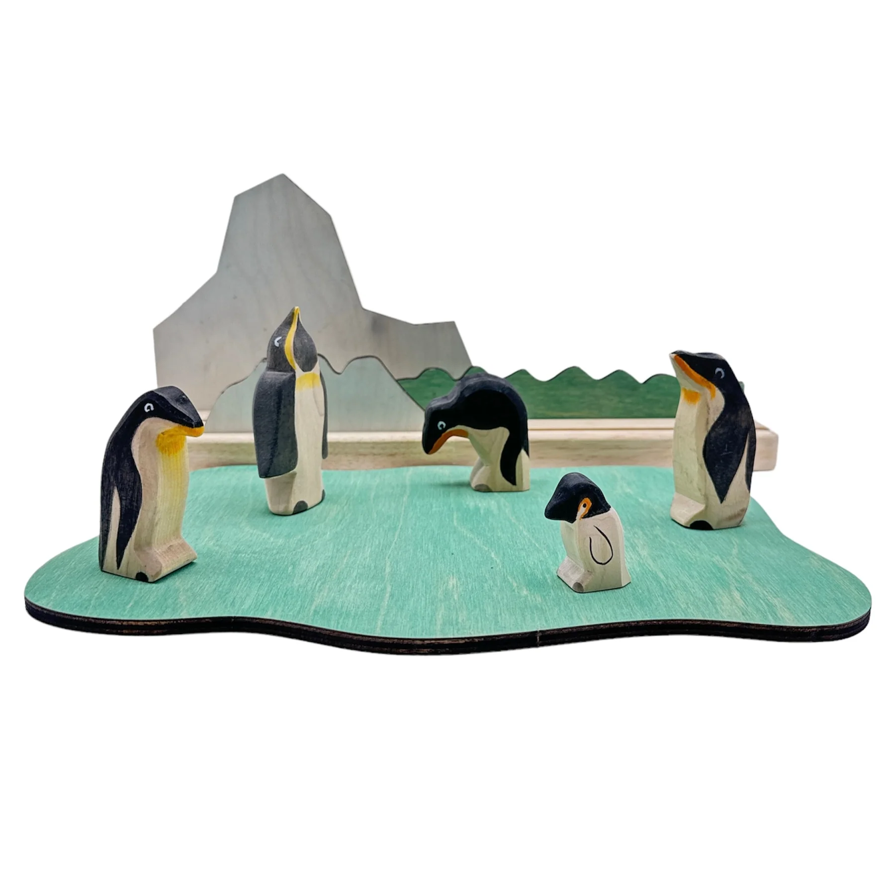 Handcrafted Open Ended Wooden Toy Animal - Penguin Head Down - Image 4