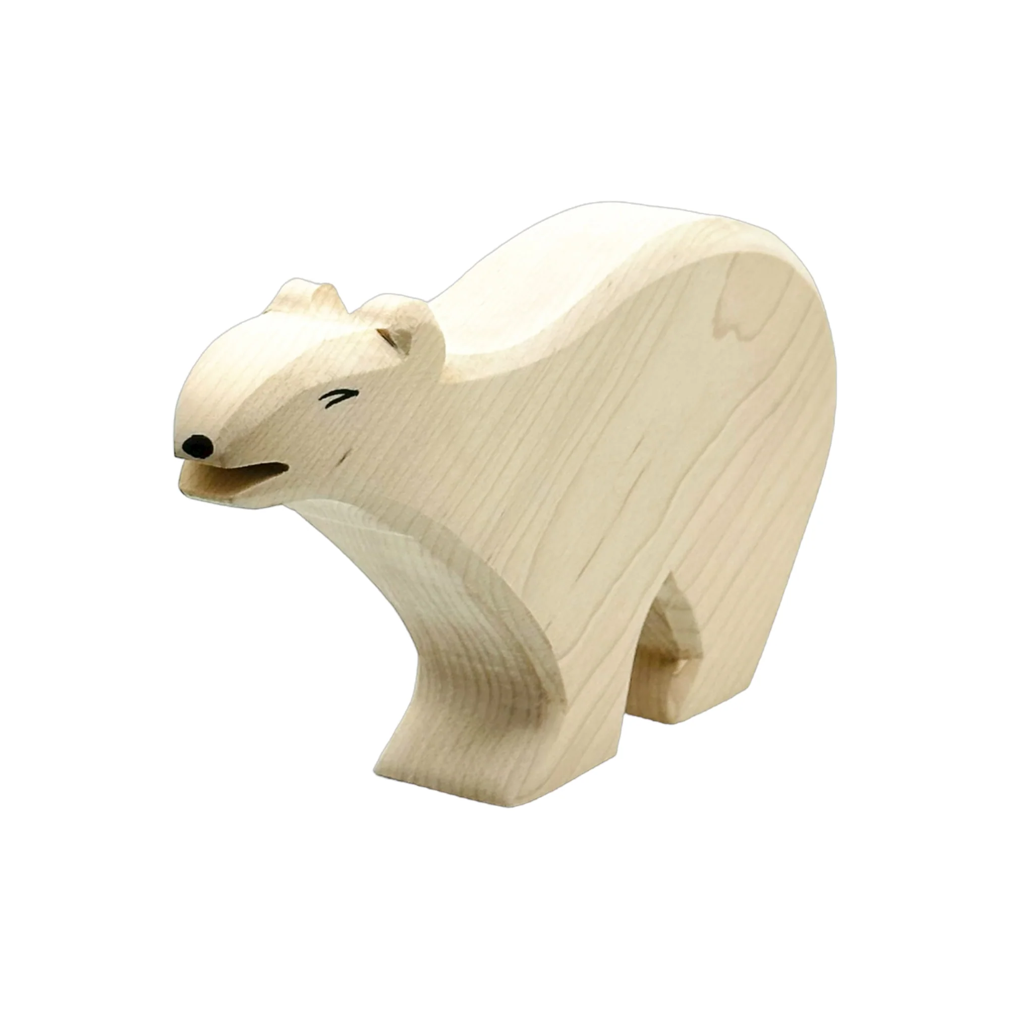 Handcrafted Open Ended Wooden Toy Animal - Polar Bear - Image 3
