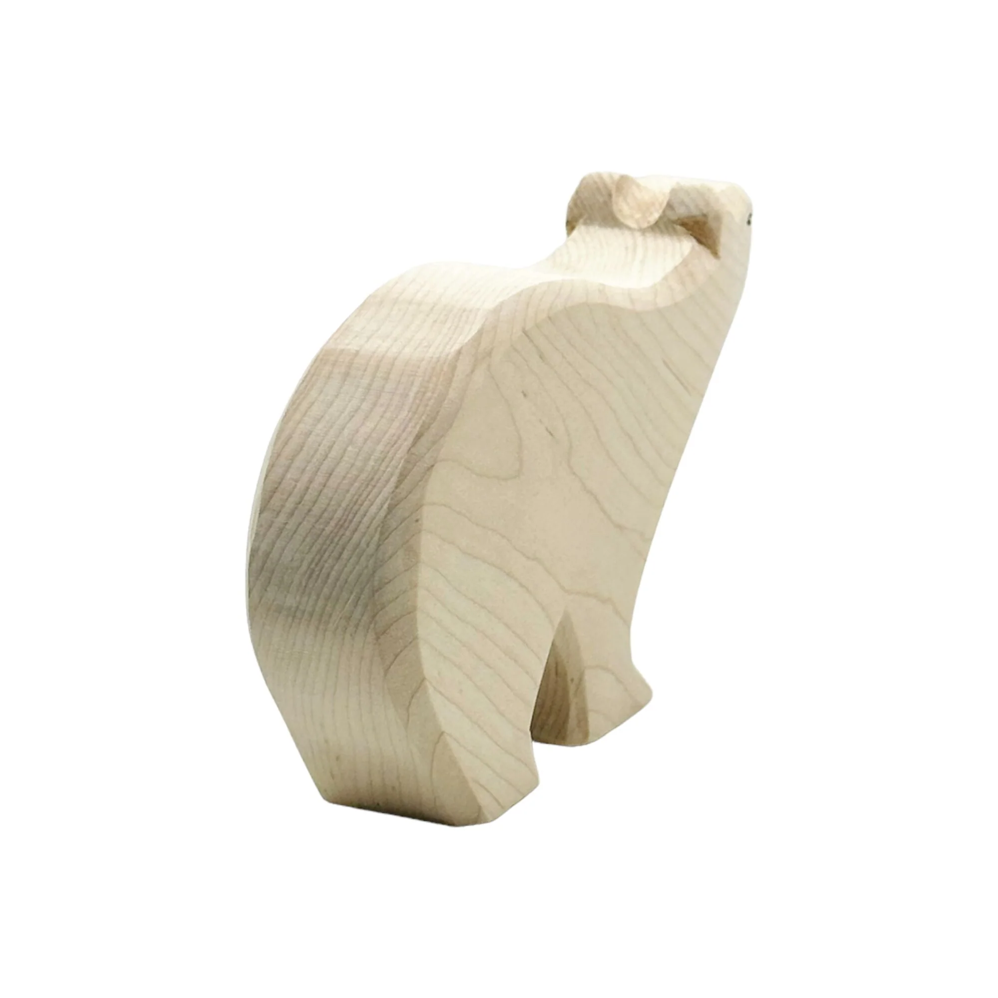 Handcrafted Open Ended Wooden Toy Animal - Polar Bear - Image 4