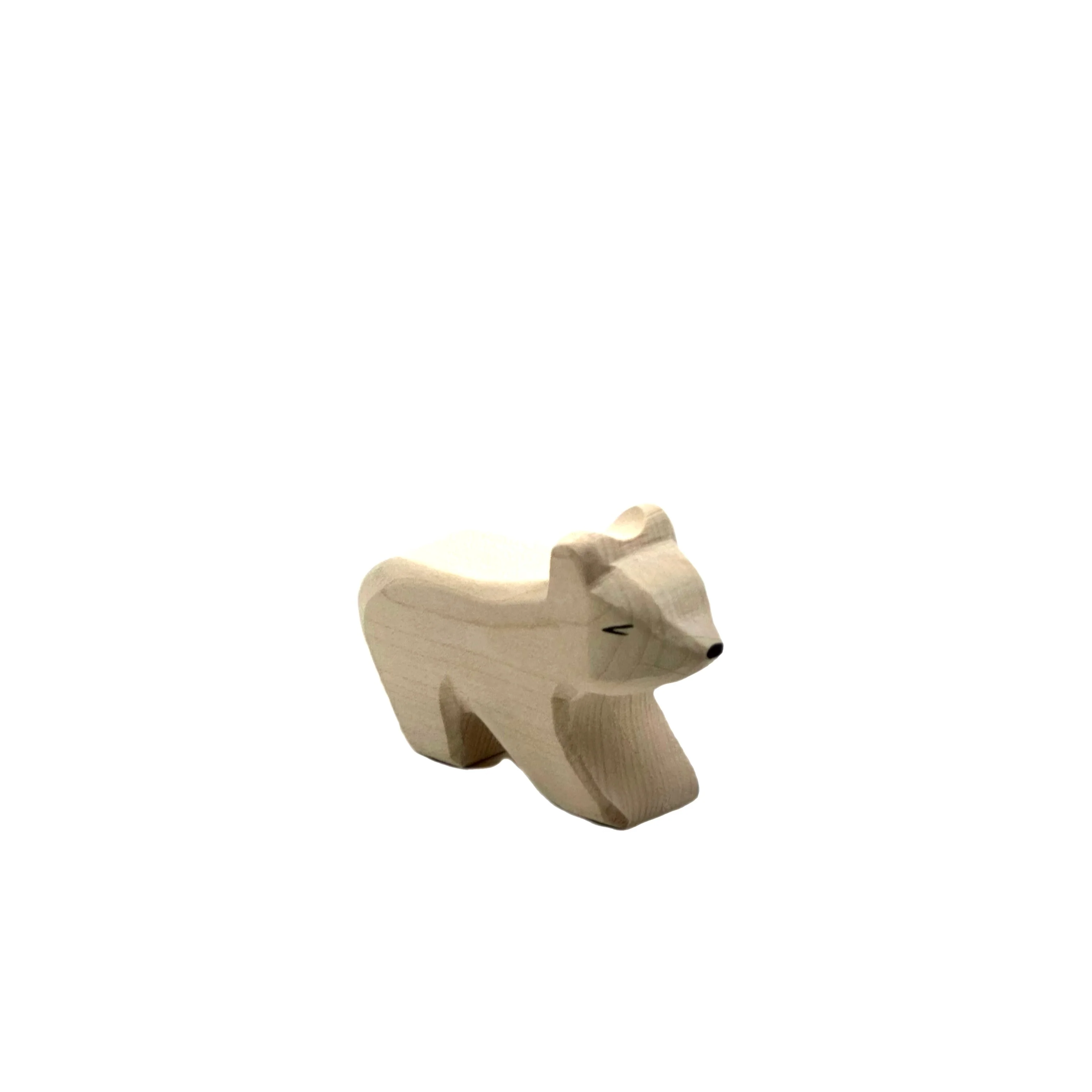 Handcrafted Open Ended Wooden Toy Animal - Polar Bear small - Image 3