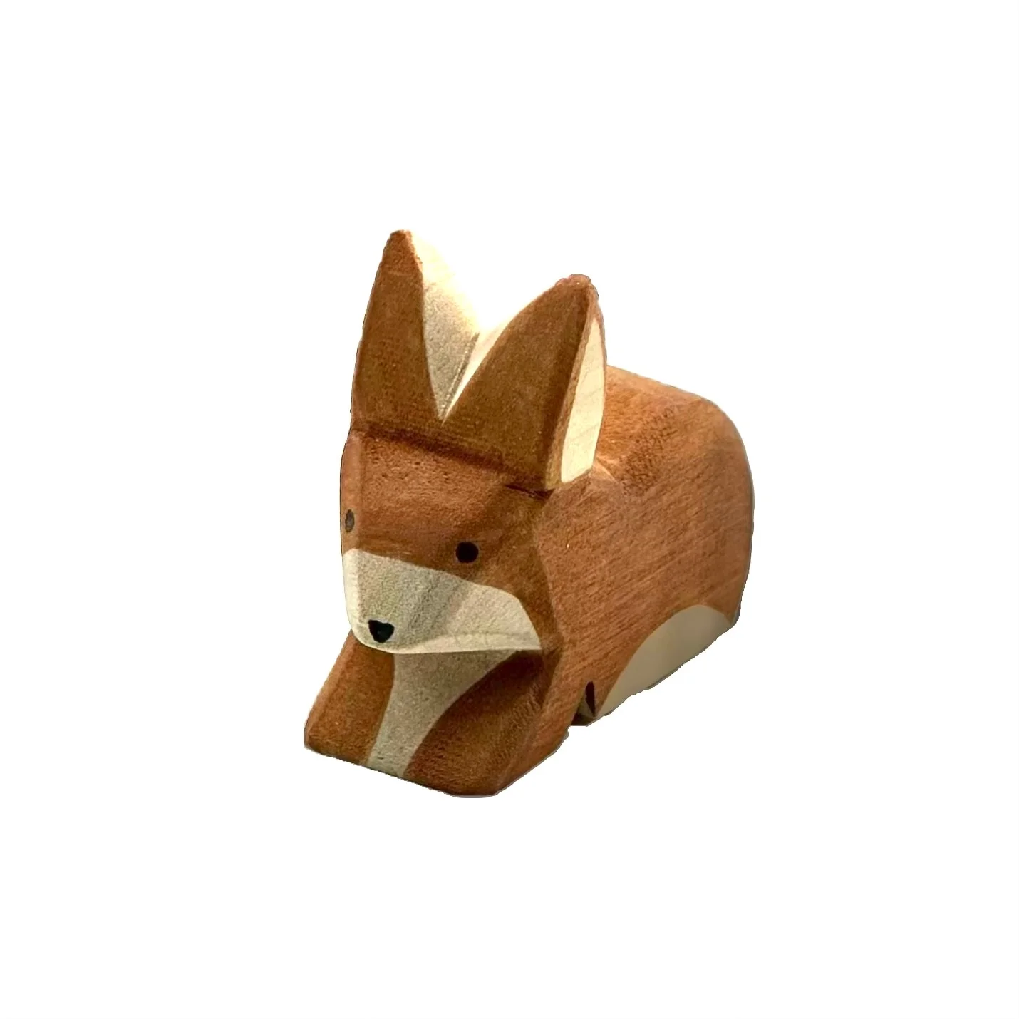 Handcrafted Open Ended Wooden Toy Animal - Rabbit brown sitting II - Image 2