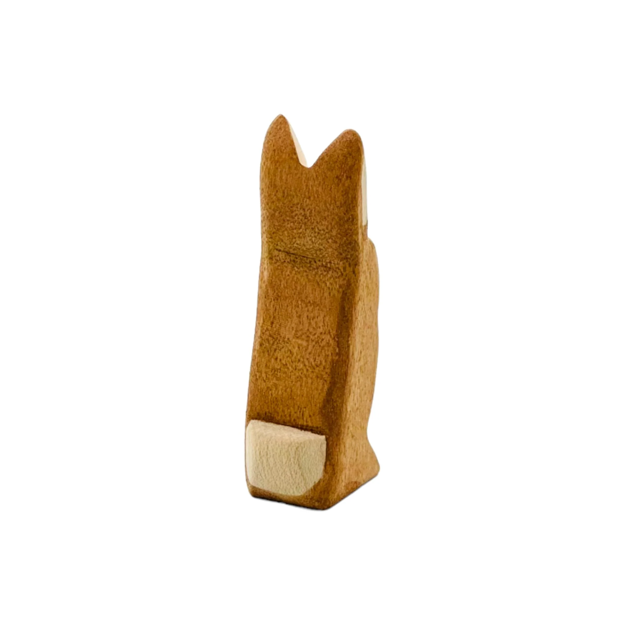 Handcrafted Open Ended Wooden Toy Animal - Rabbit ears up - Image 4