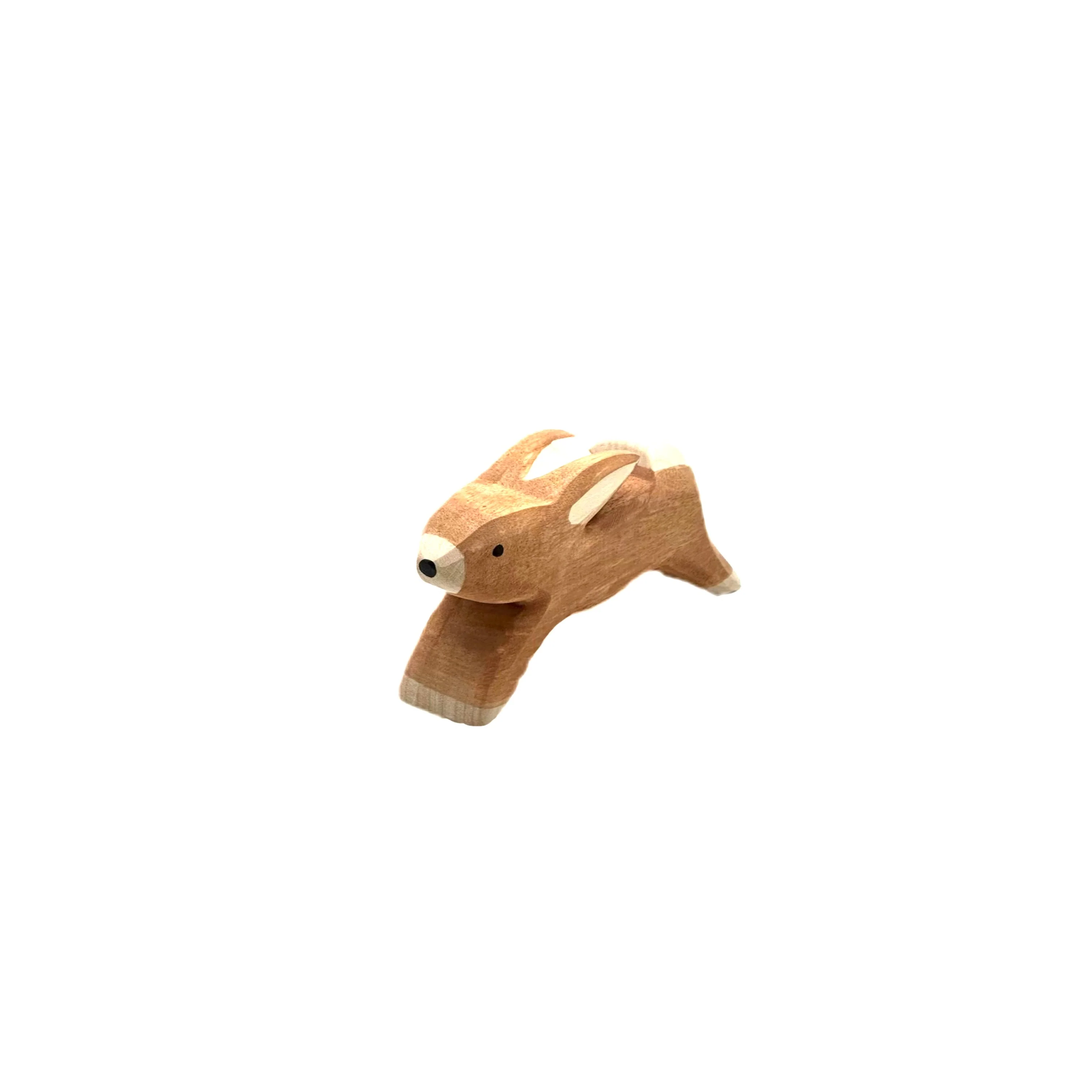 Handcrafted Open Ended Wooden Toy Animal - Rabbit running - Image 2