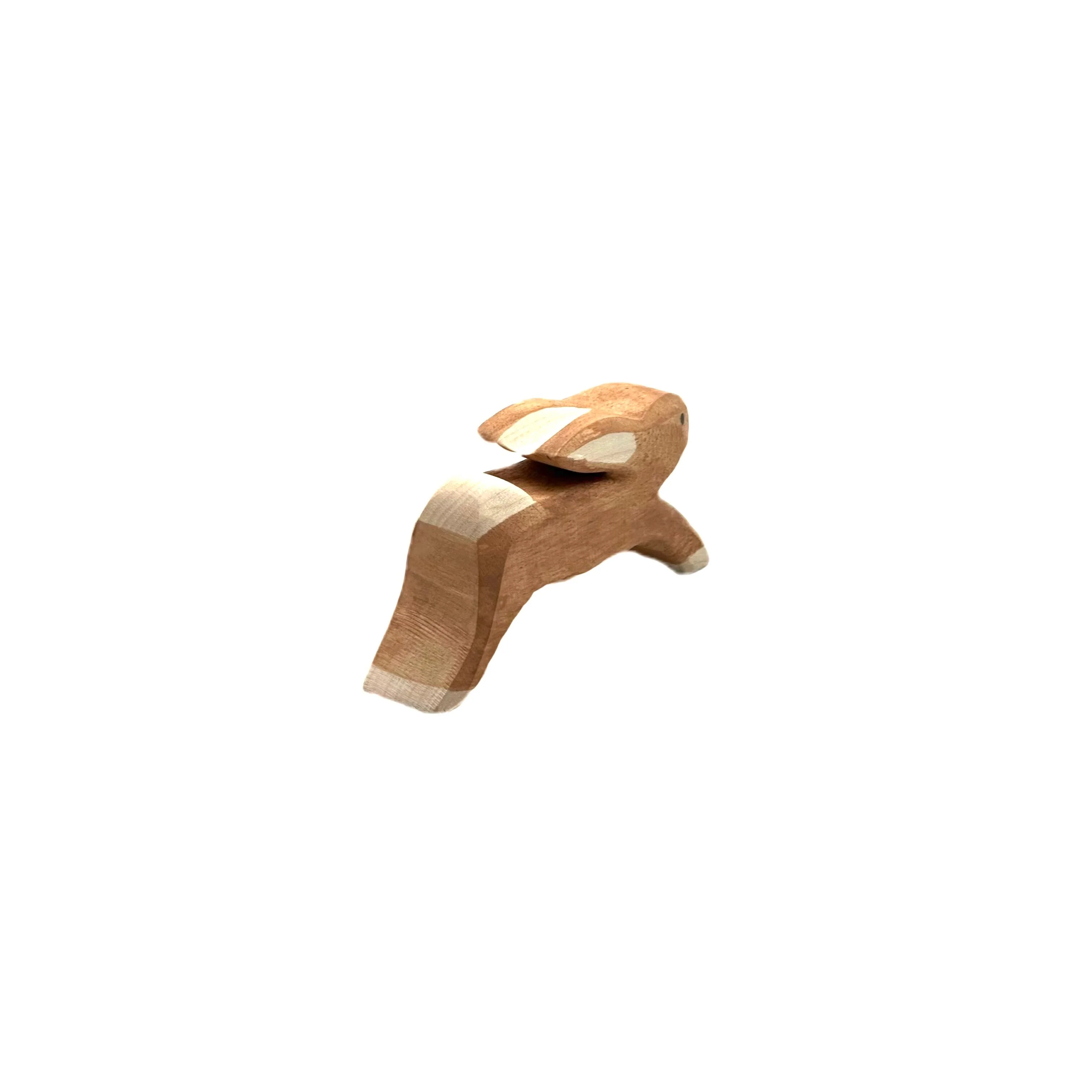 Handcrafted Open Ended Wooden Toy Animal - Rabbit running - Image 3