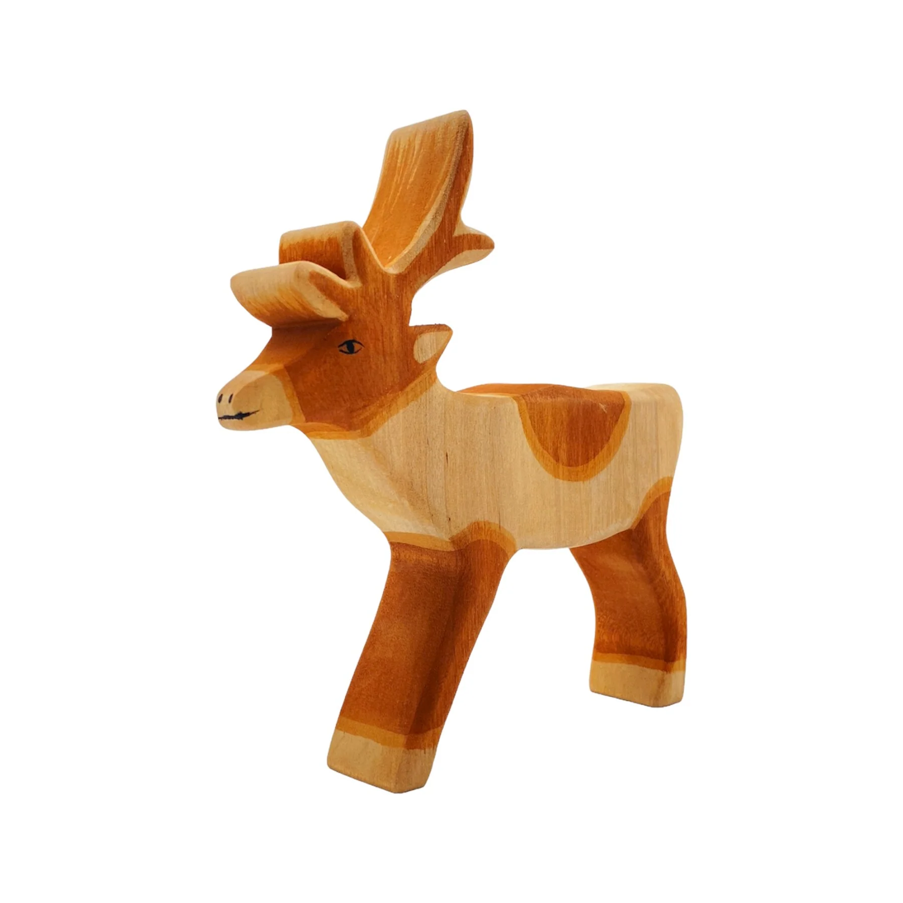 Handcrafted Open Ended Wooden Toy Animal - Reindeer - Image 3
