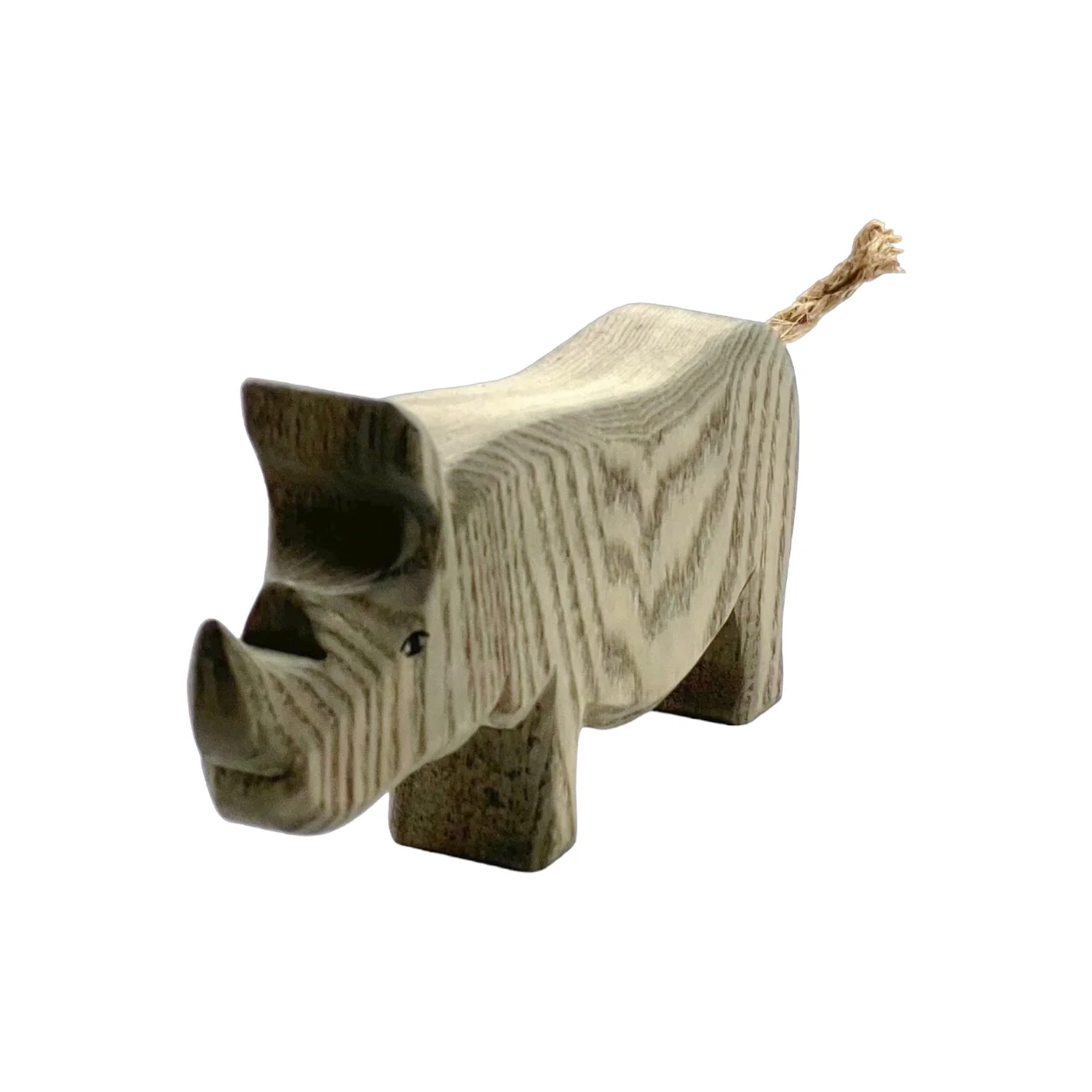 Handcrafted Open Ended Wooden Toy Animal - Rhino - Image 2