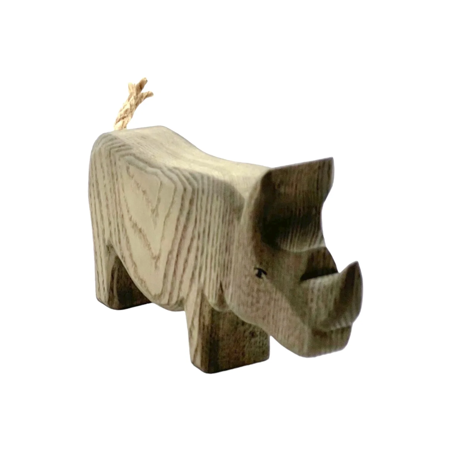 Handcrafted Open Ended Wooden Toy Animal - Rhino - Image 3