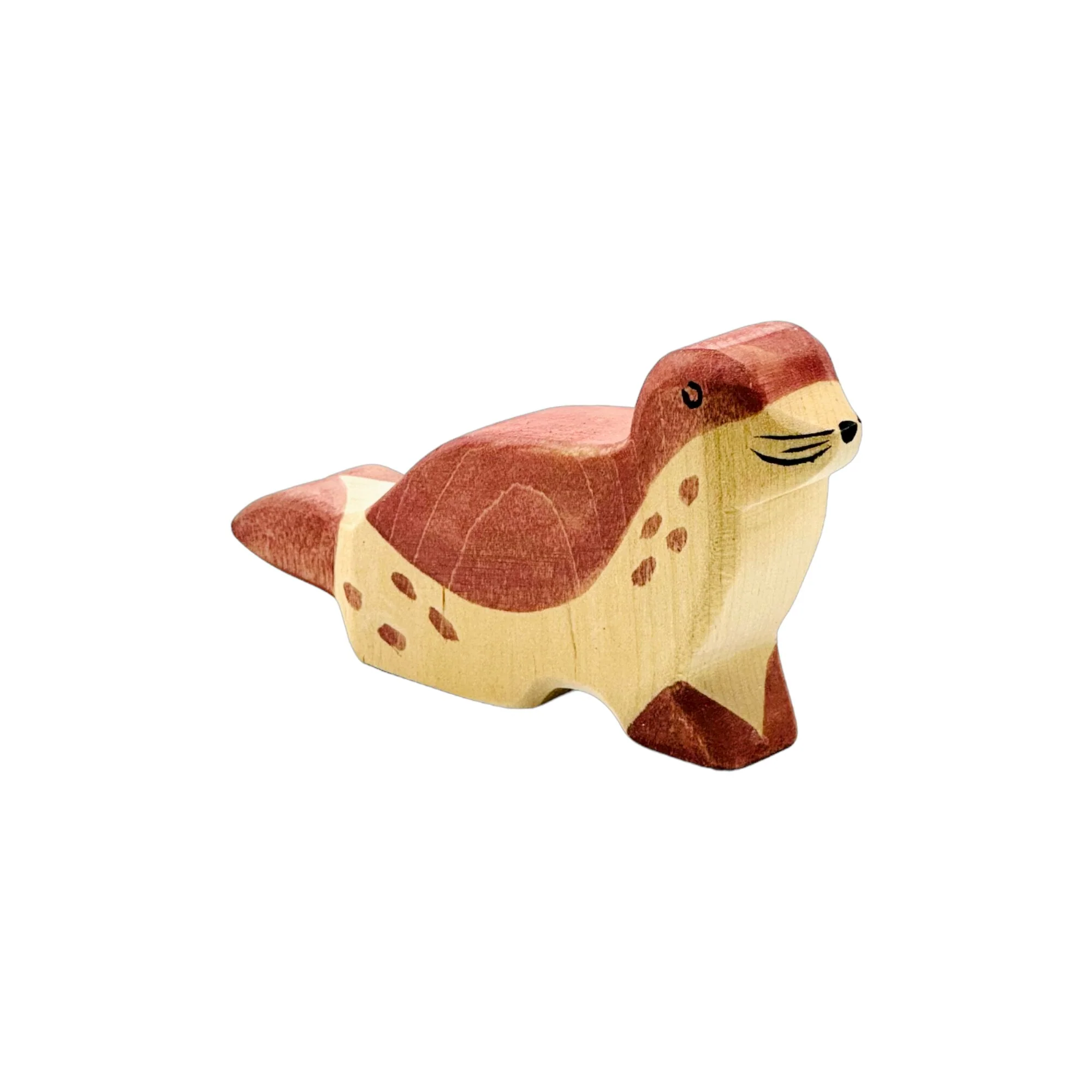 Handcrafted Open Ended Wooden Toy Animal - Sea Lion Head Low - Image 5