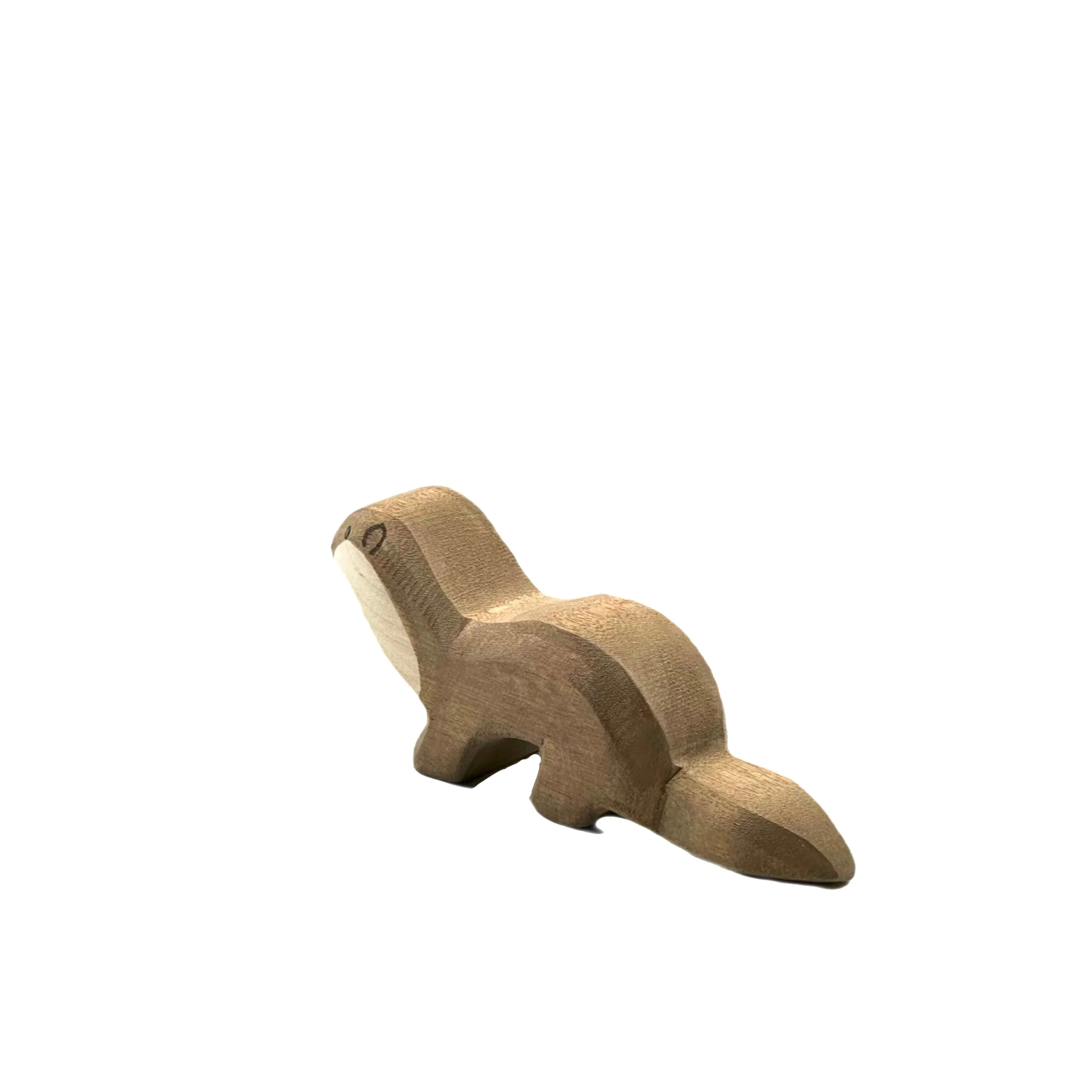 Handcrafted Open Ended Wooden Toy Animal - Sea Otter running - Image 3