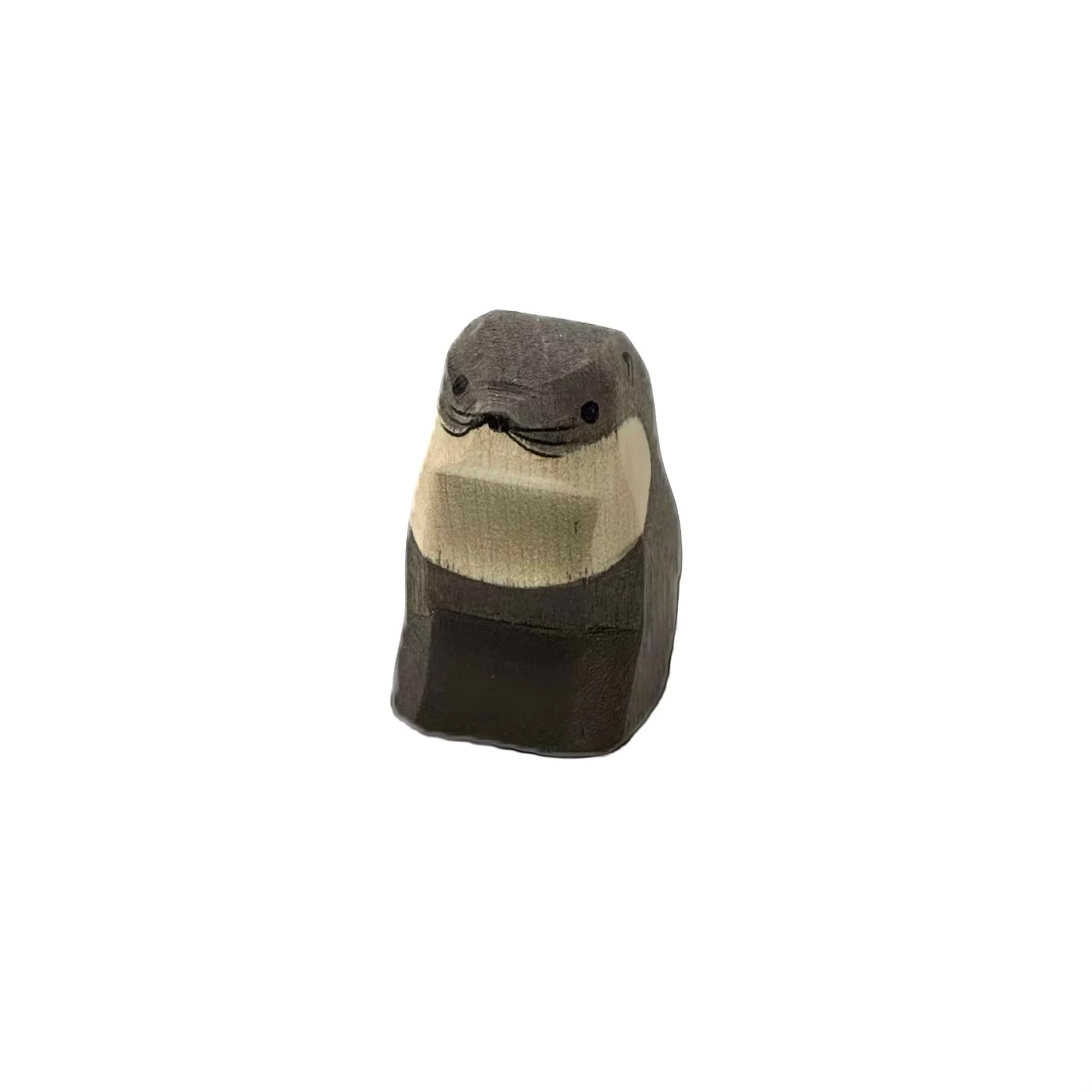 Handcrafted Open Ended Wooden Toy Animal - Sea Otter small - Image 2