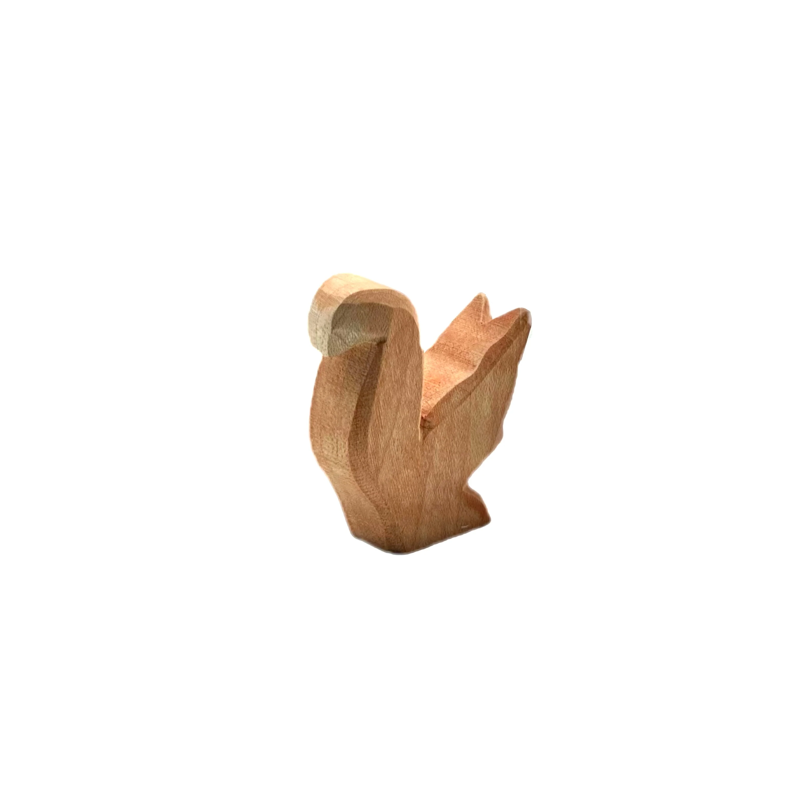 Handcrafted Open Ended Wooden Toy Animal - Squirrel sitting - Image 3