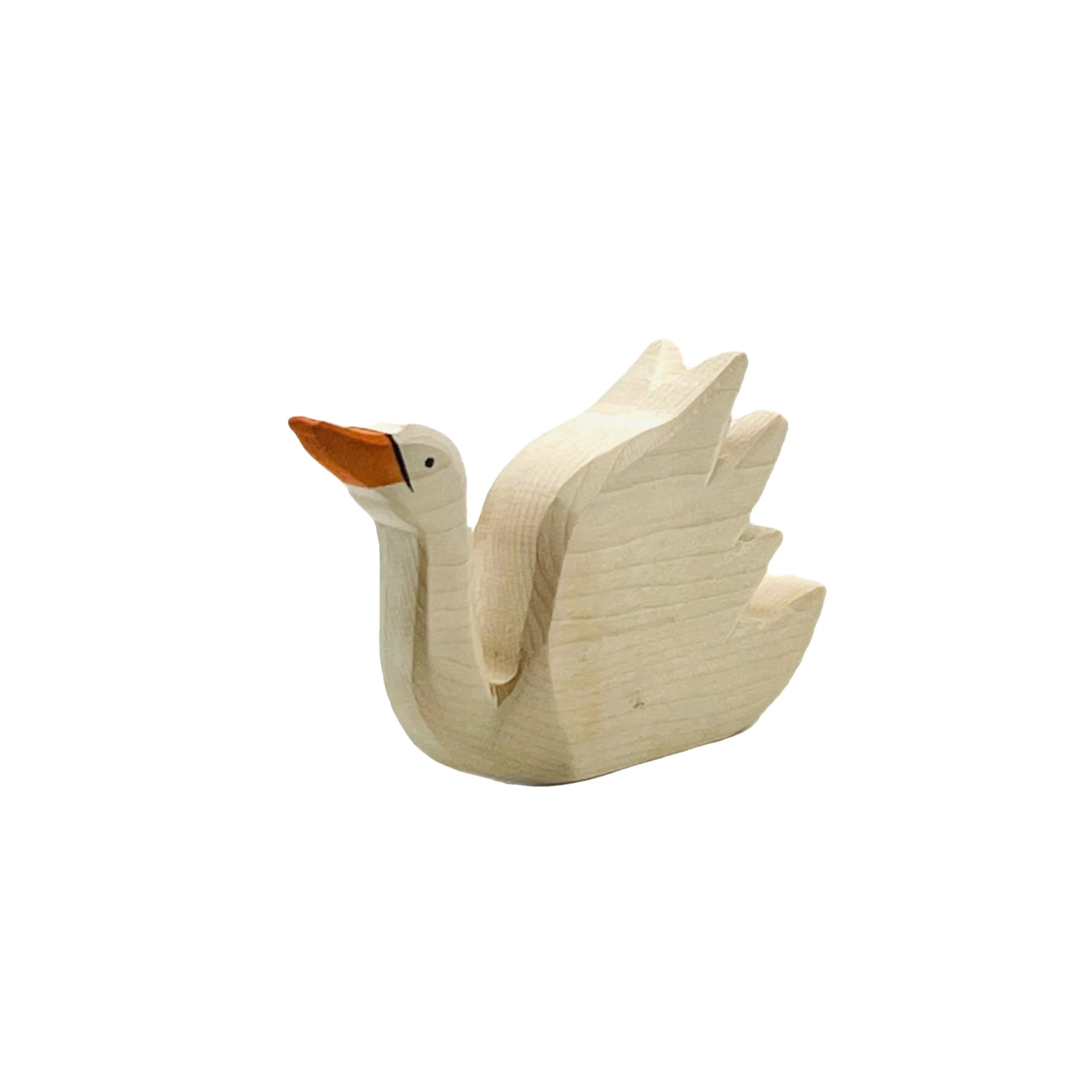 Handcrafted Open Ended Wooden Toy Animal - Swan