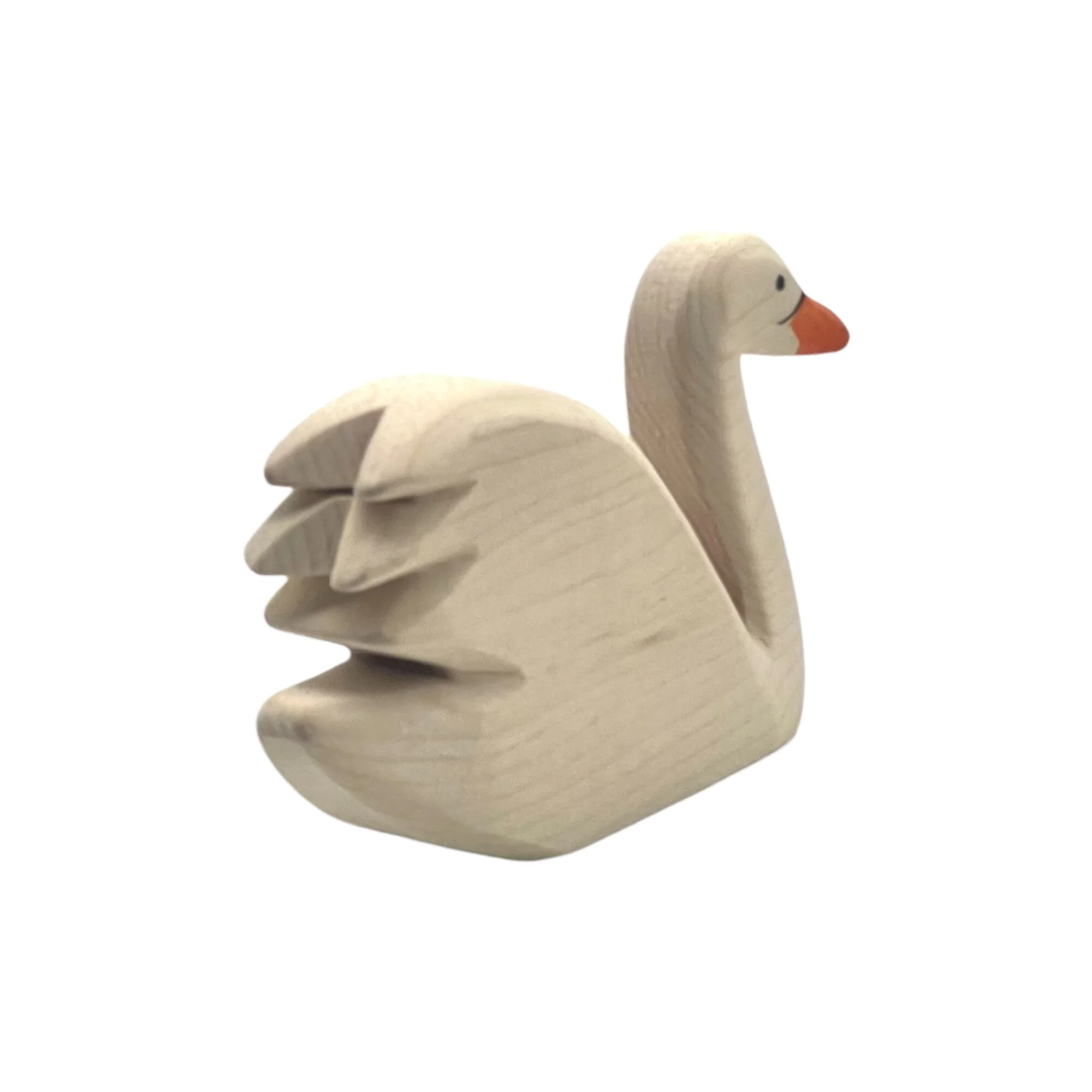 Handcrafted Open Ended Wooden Toy Animal - Swan high - Image 2