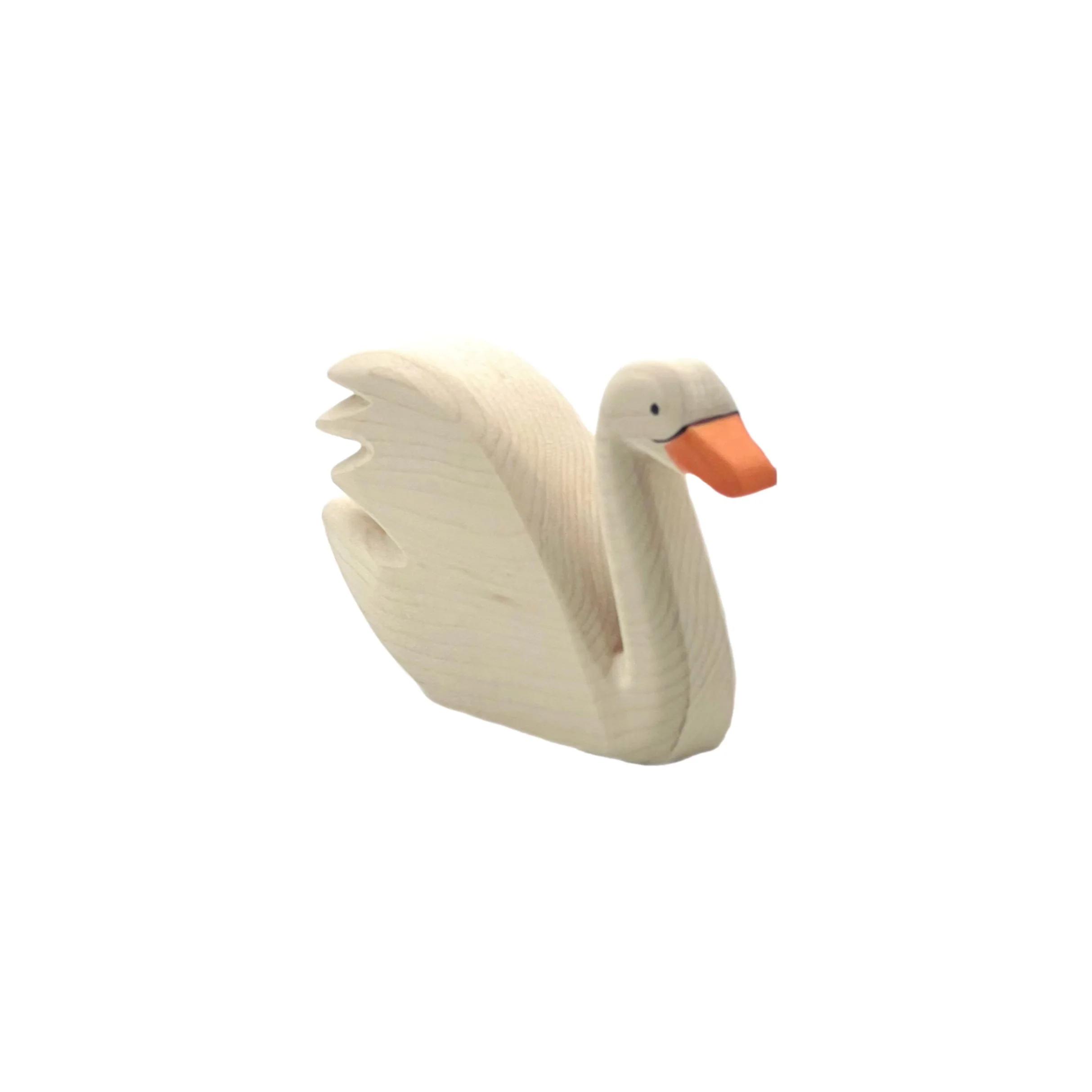 Handcrafted Open Ended Wooden Toy Animal - Swan high - Image 4
