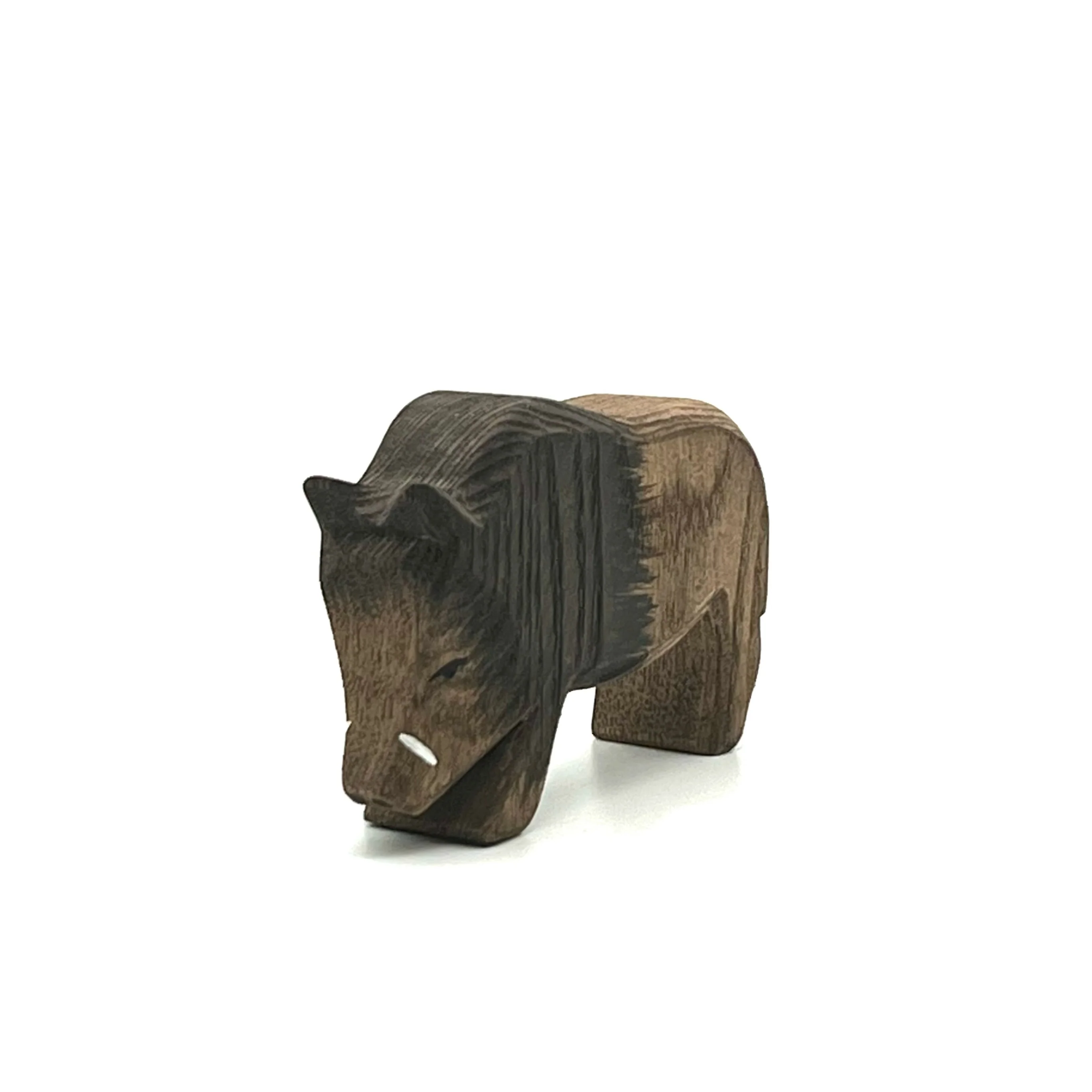 Handcrafted Open Ended Wooden Toy Animal - Wild Boar - Image 2
