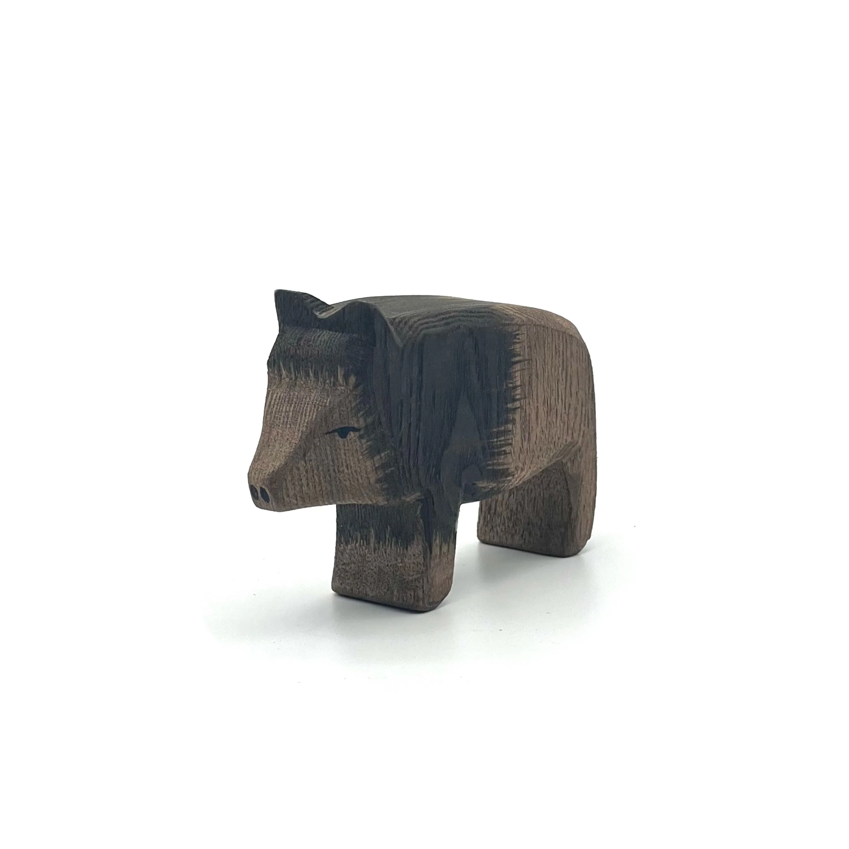 Handcrafted Open Ended Wooden Toy Animal - Wild Boar Sow - Image 4