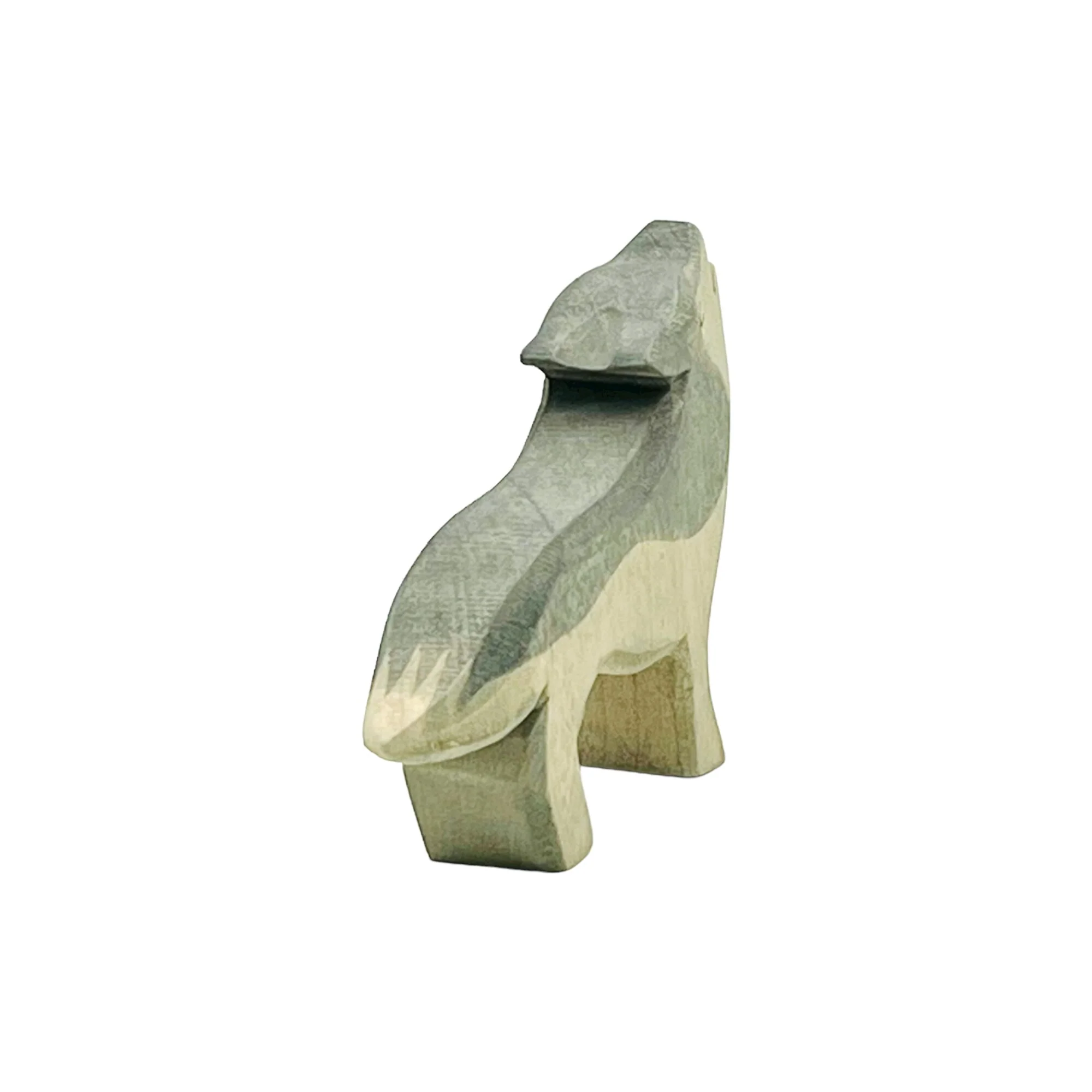 Handcrafted Open Ended Wooden Toy Animal - Wolf howling - Image 4