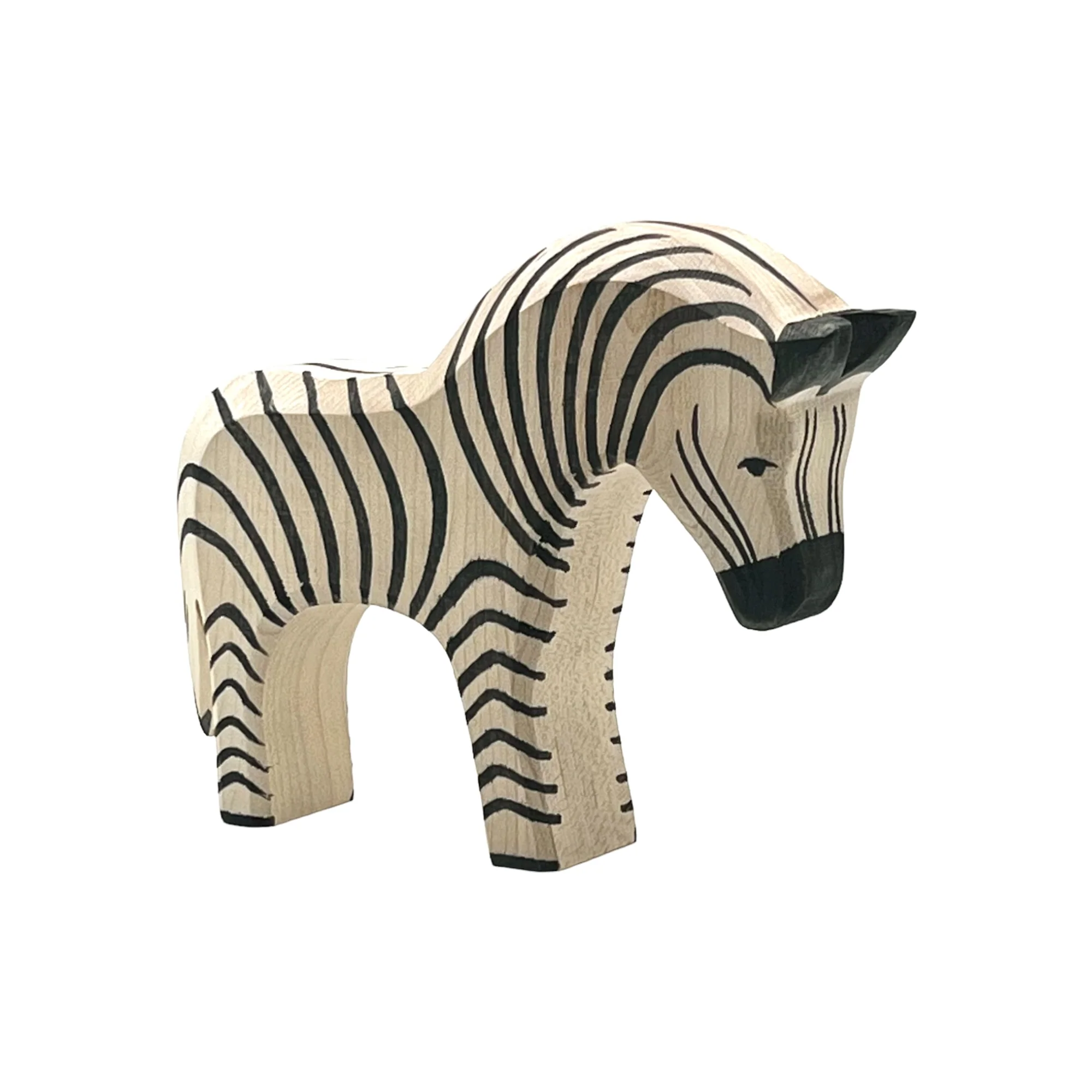 Handcrafted Open Ended Wooden Toy Animal - Zebra - Image 2