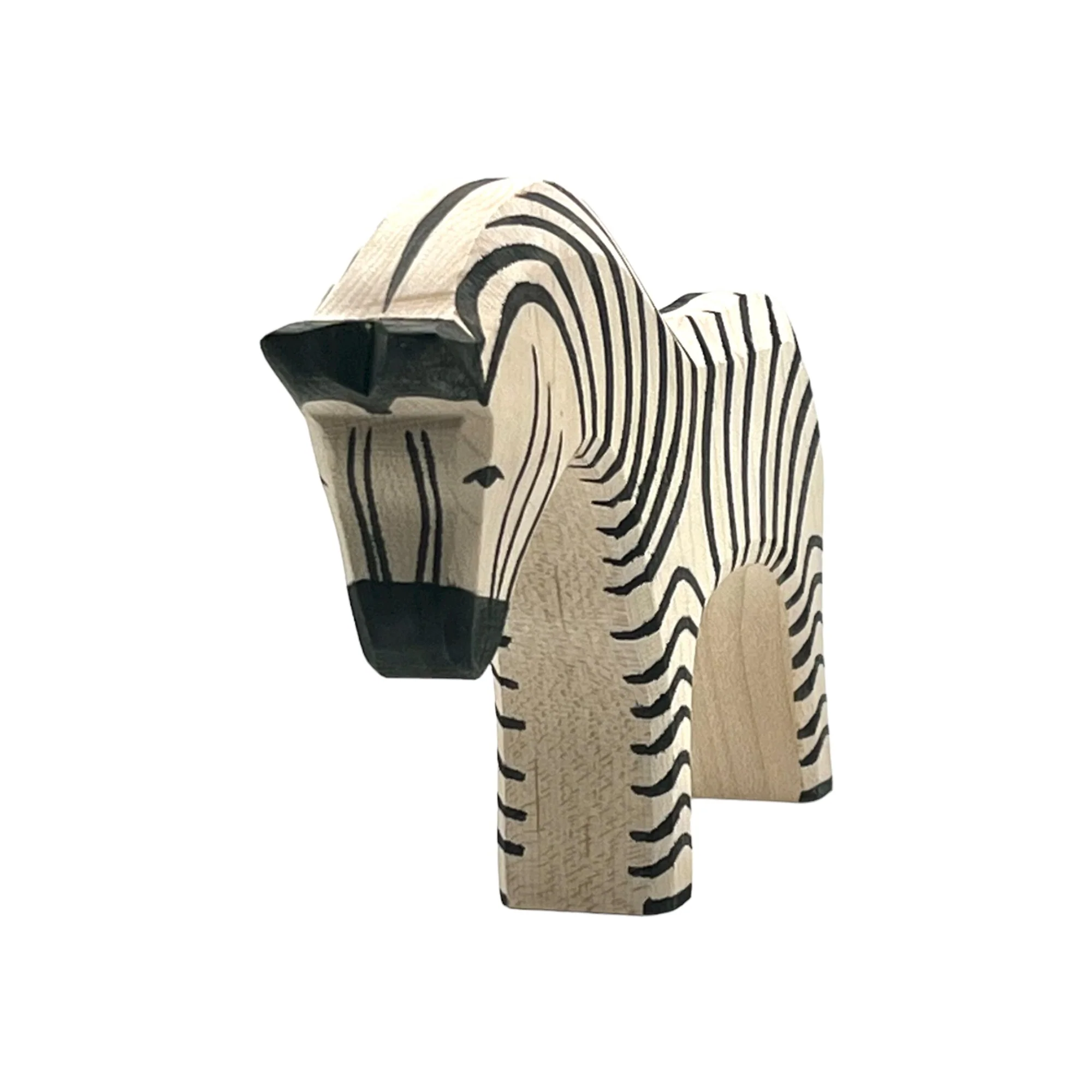 Handcrafted Open Ended Wooden Toy Animal - Zebra - Image 3
