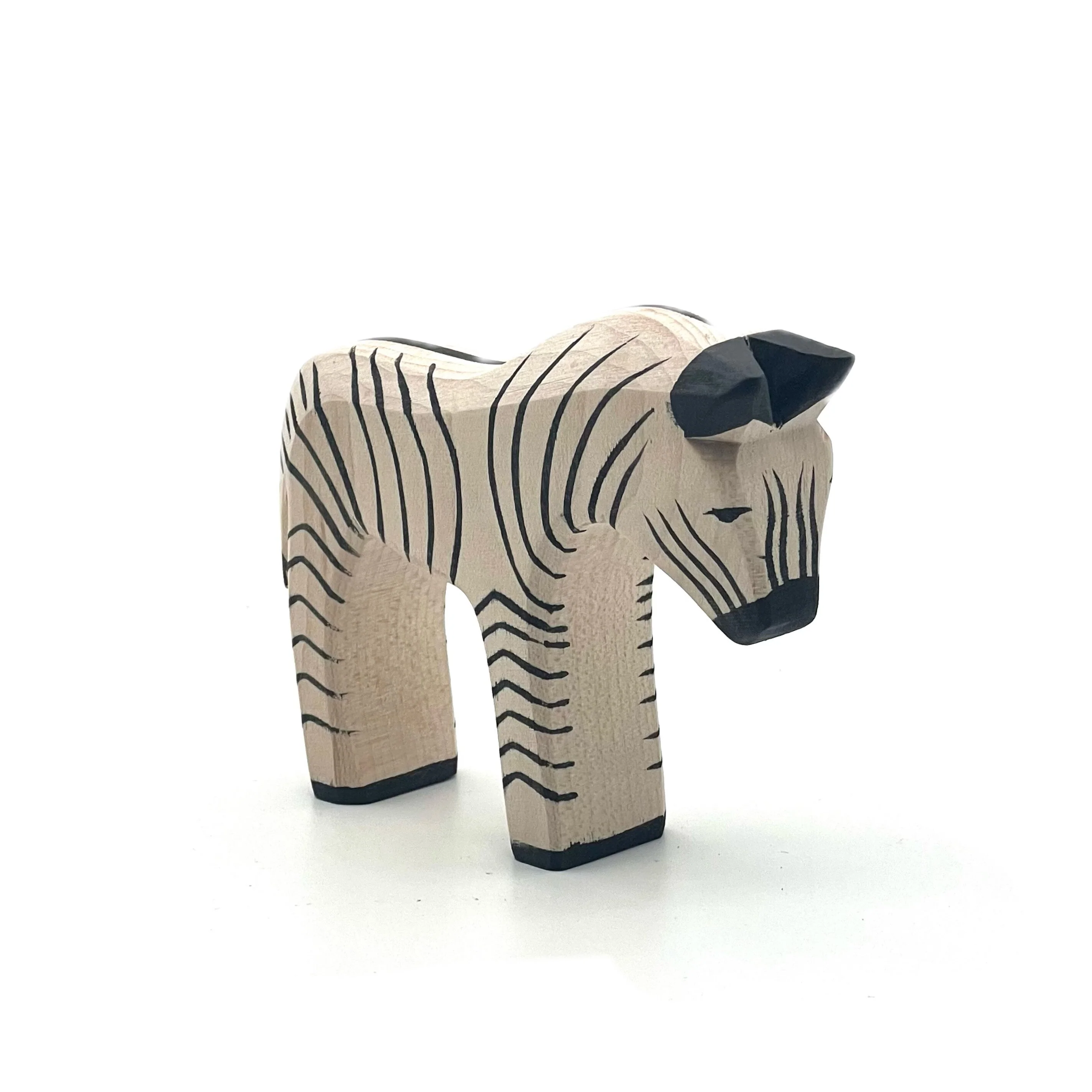 Handcrafted Open Ended Wooden Toy Animal - Zebra small - Image 3