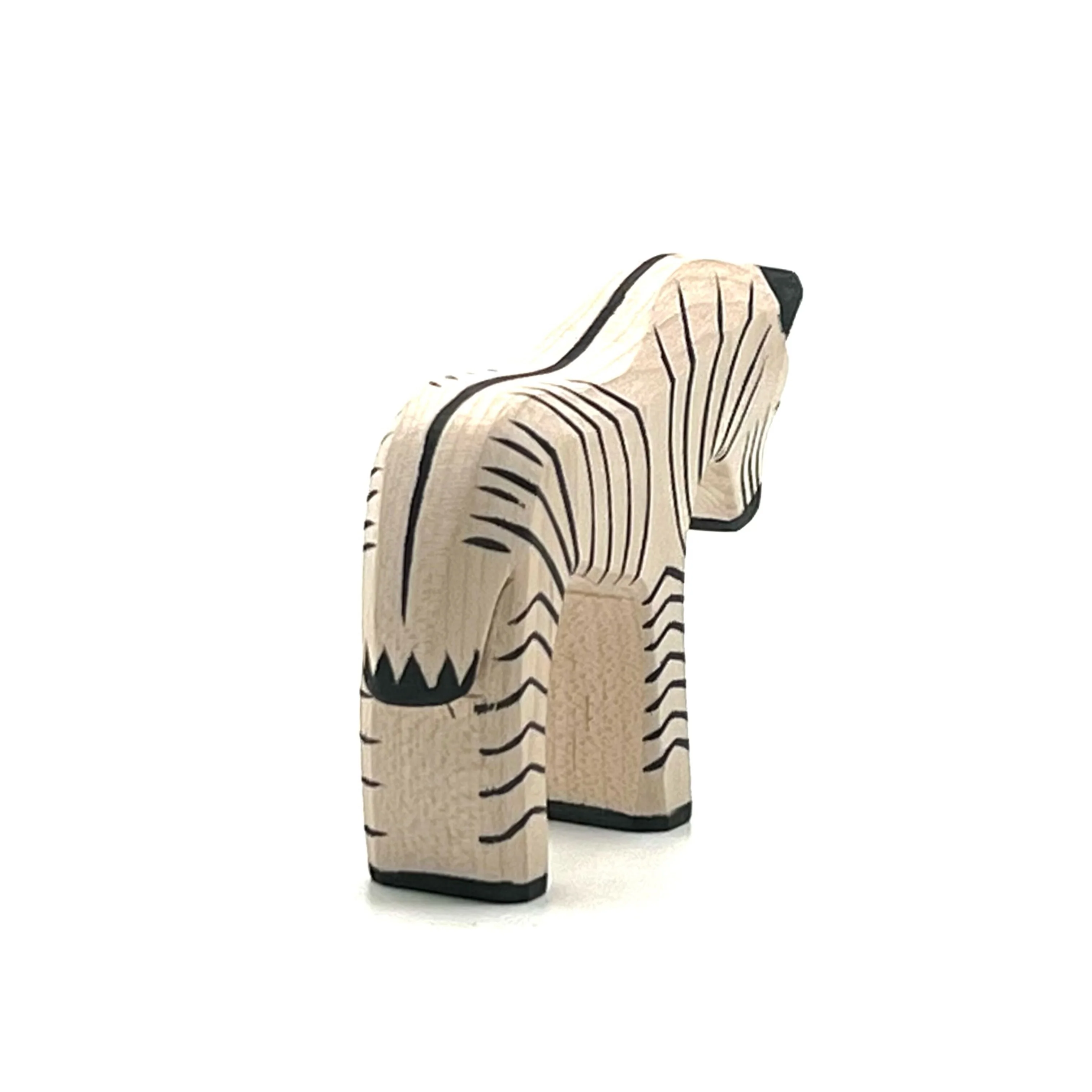 Handcrafted Open Ended Wooden Toy Animal - Zebra small - Image 4