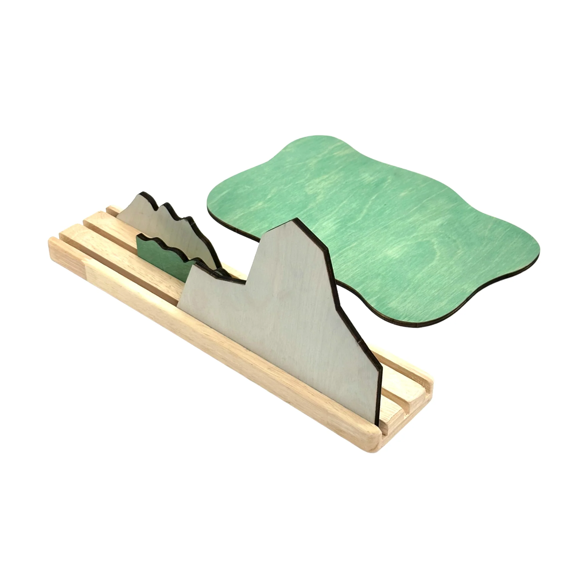 Handcrafted Open Ended Wooden Toy Background Board Story Scene Set - Arctic - Image 3