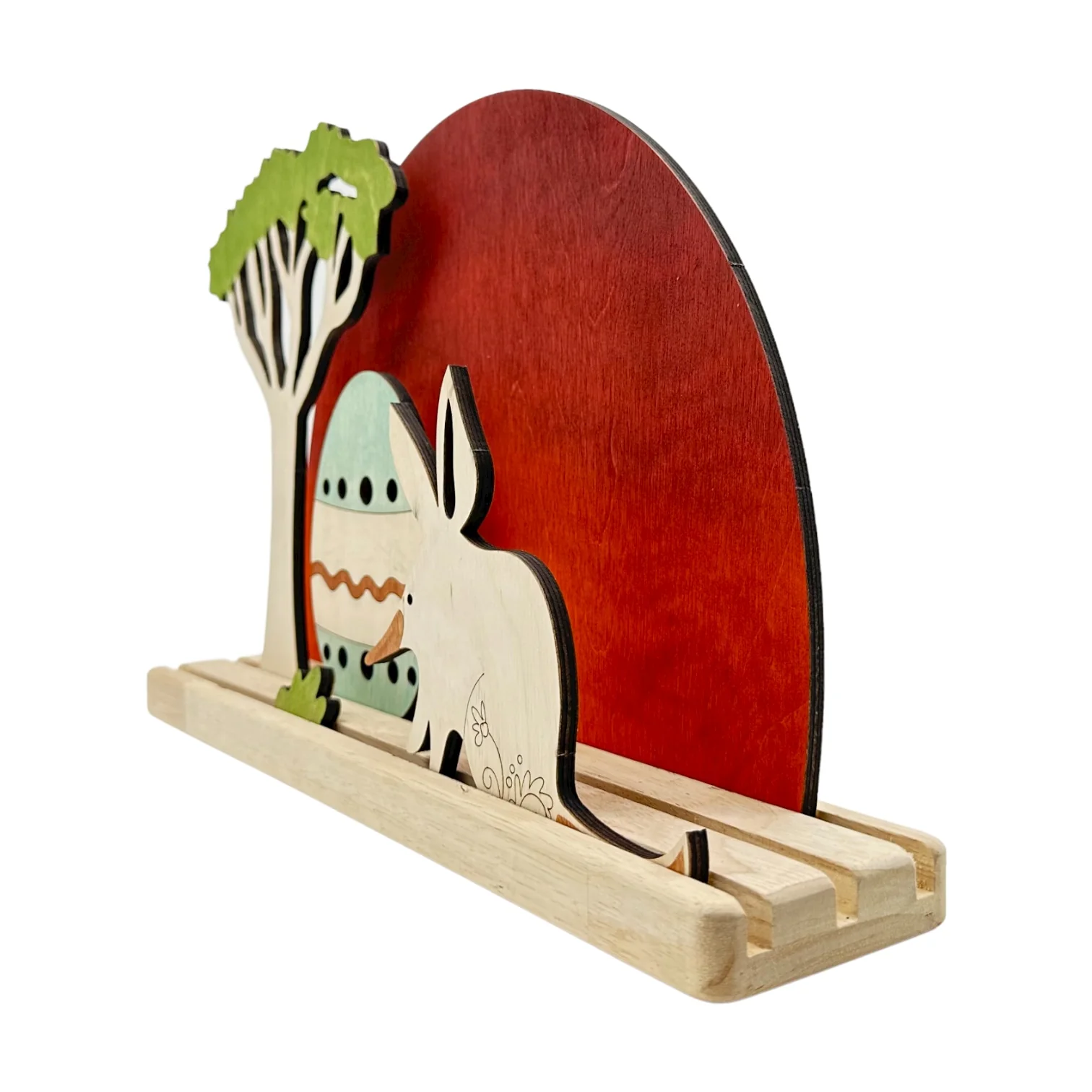 Handcrafted Open Ended Wooden Toy Background Board Story Scene Set - Sunset - Image 3