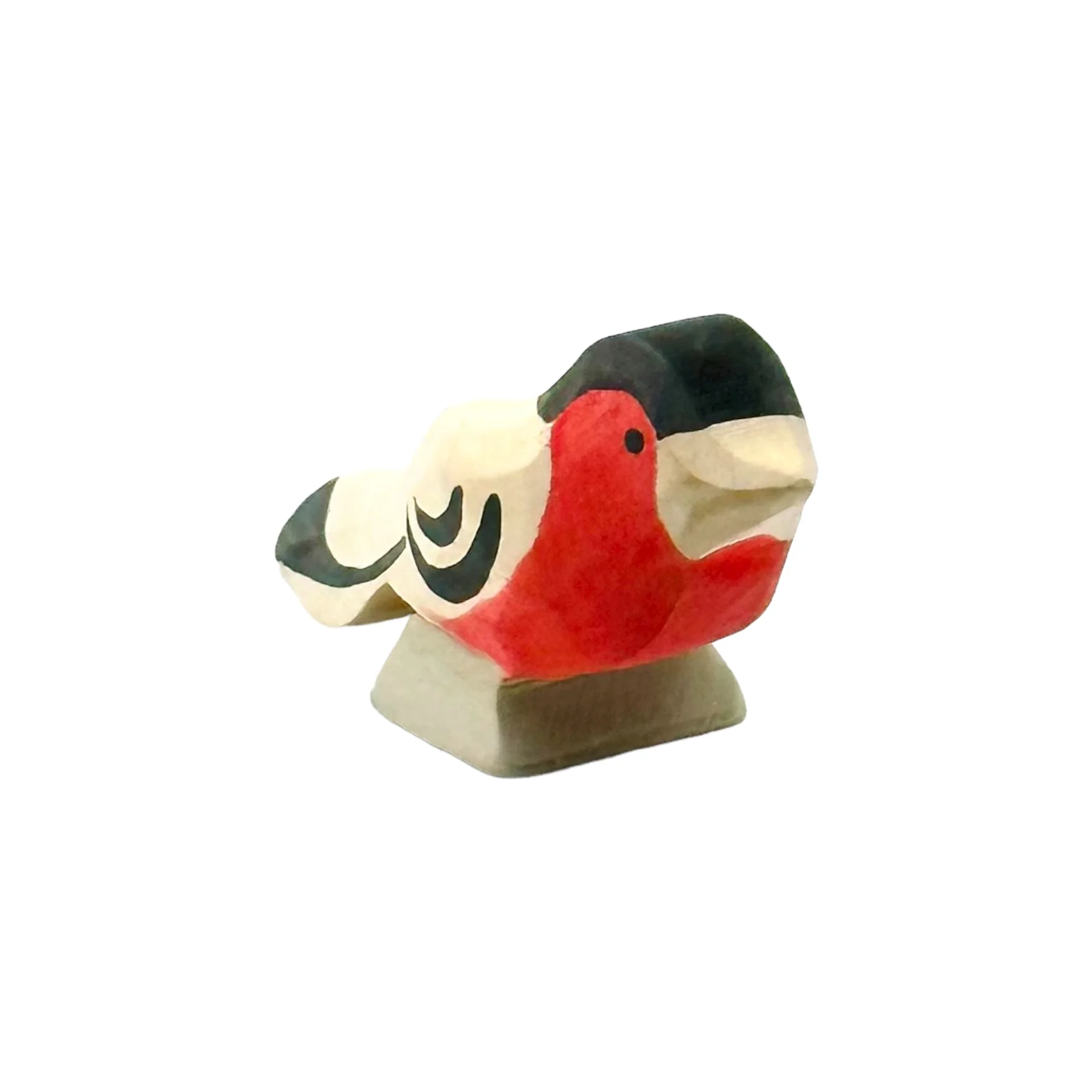 Handcrafted Open Ended Wooden Toy Bird - Bullfinch A - Image 3