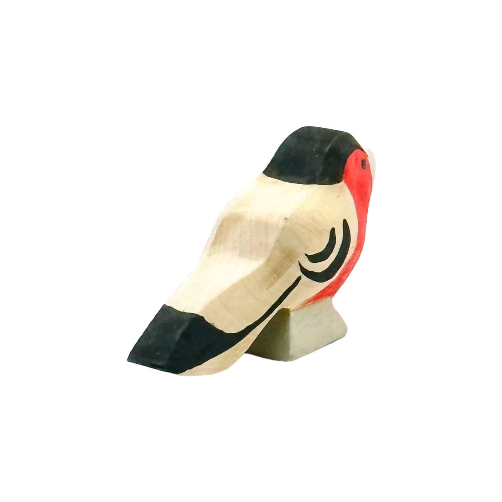 Handcrafted Open Ended Wooden Toy Bird - Bullfinch A - Image 4