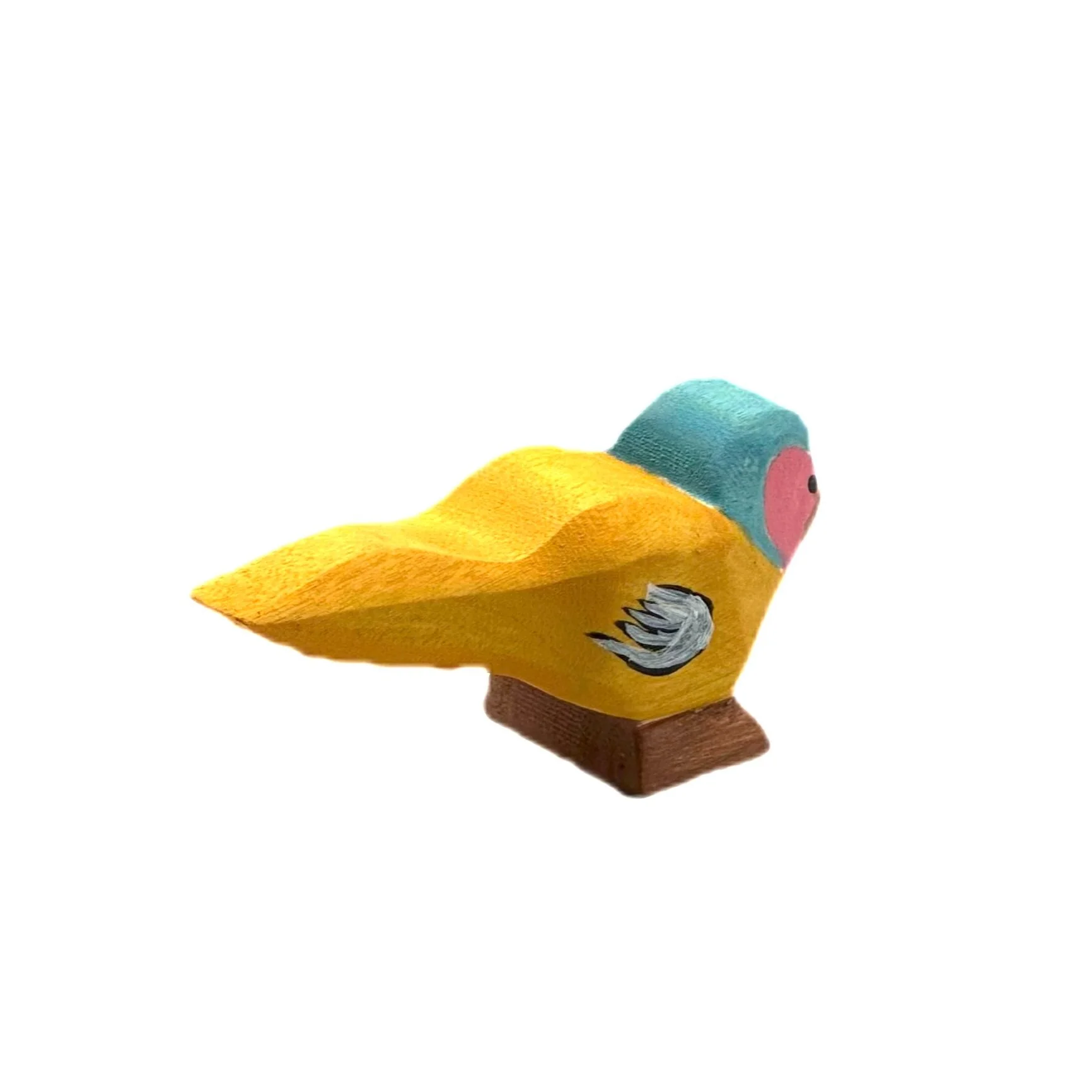Handcrafted Open Ended Wooden Toy Bird - Chaffinch A - Image 2