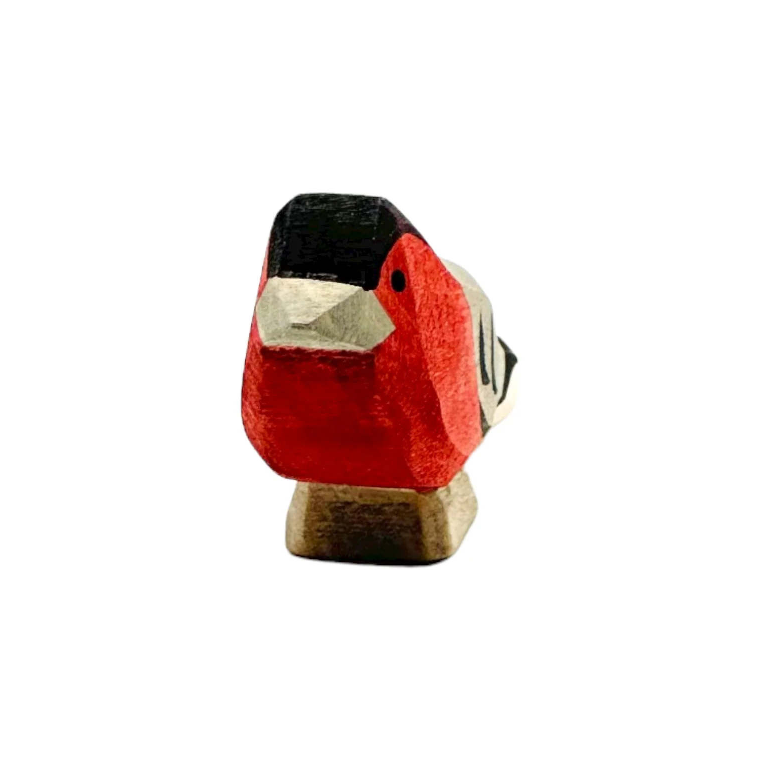 Handcrafted Open Ended Wooden Toy Bird - Bullfinch - Image 5