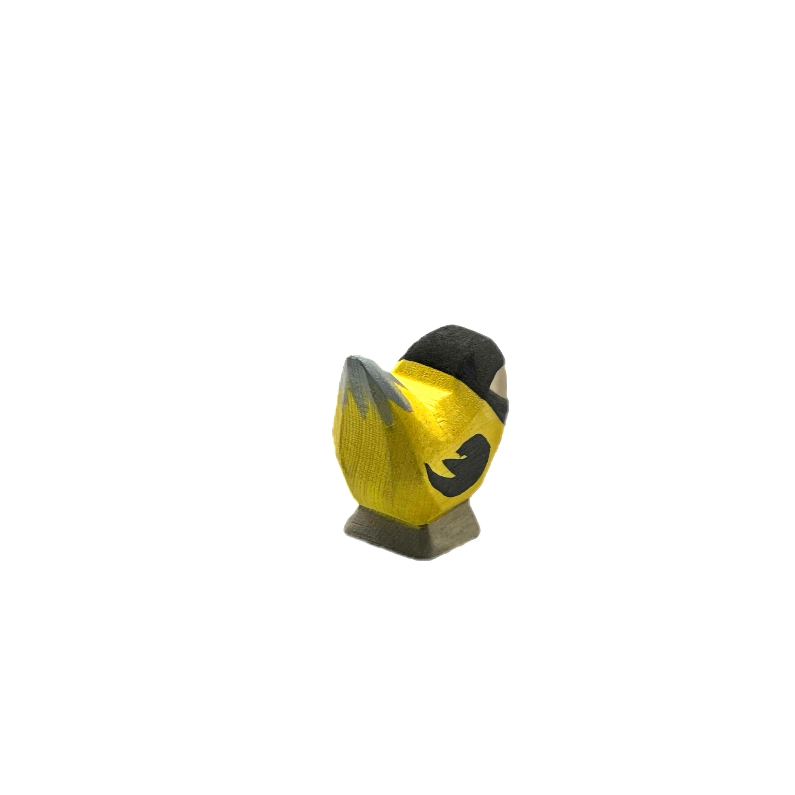 Handcrafted Open Ended Wooden Toy Bird - Goldfinch - Image 3