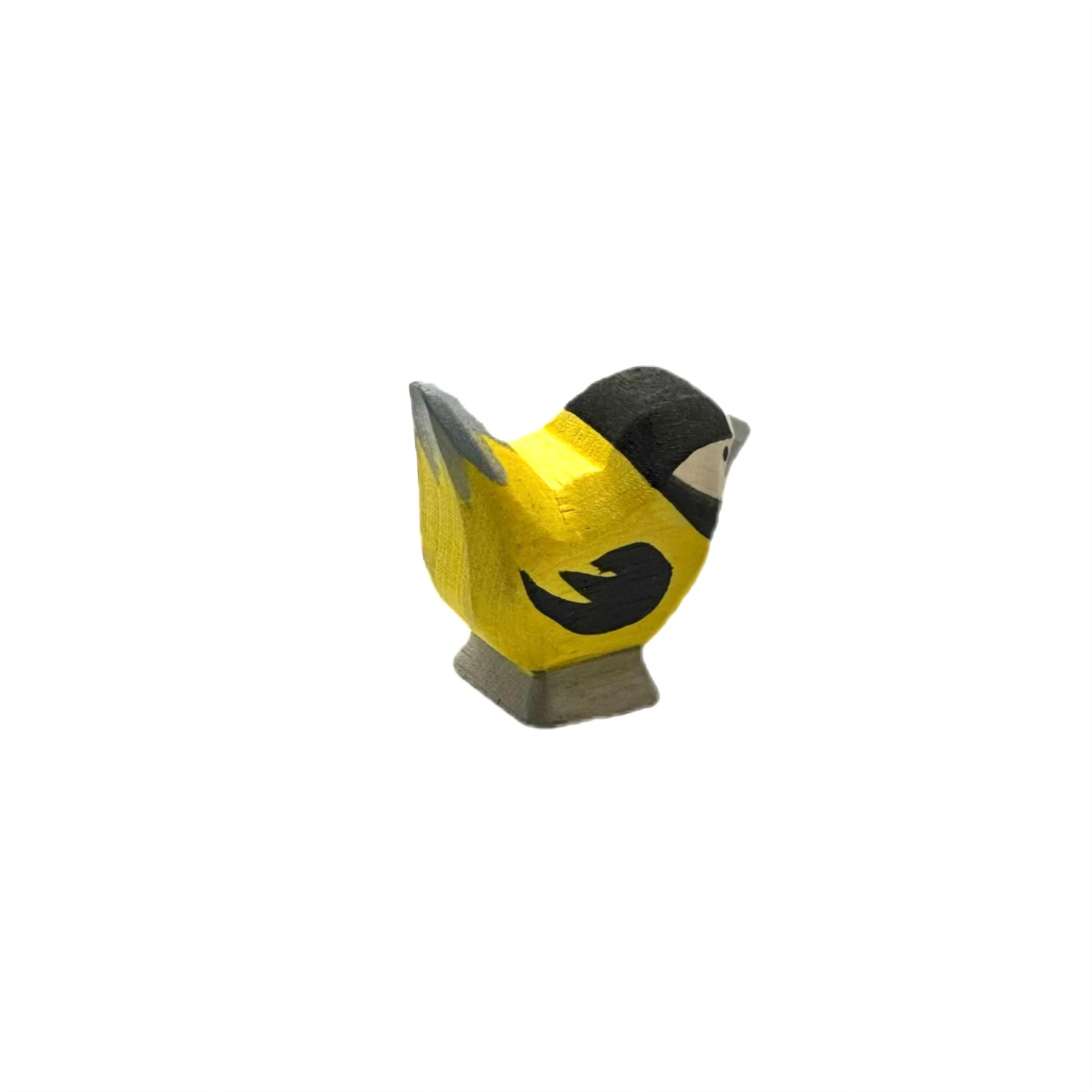 Handcrafted Open Ended Wooden Toy Bird - Goldfinch - Image 4