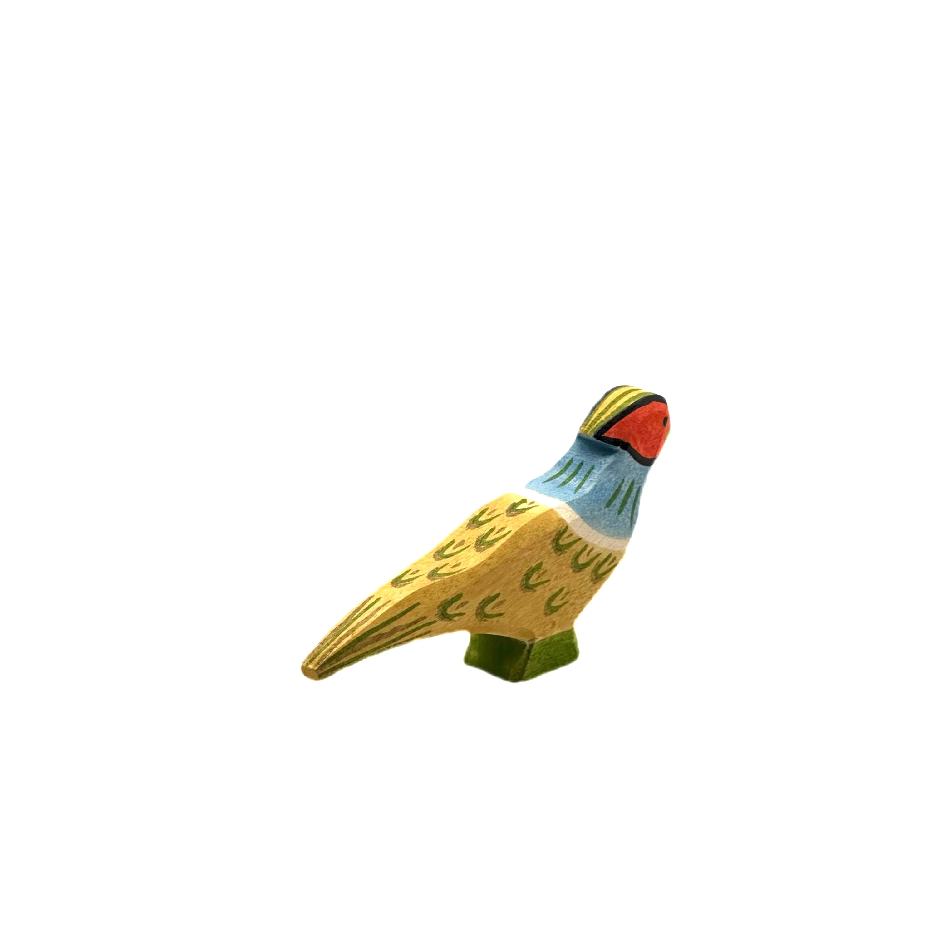 Handcrafted Open Ended Wooden Toy Bird - Pheasant - Image 3