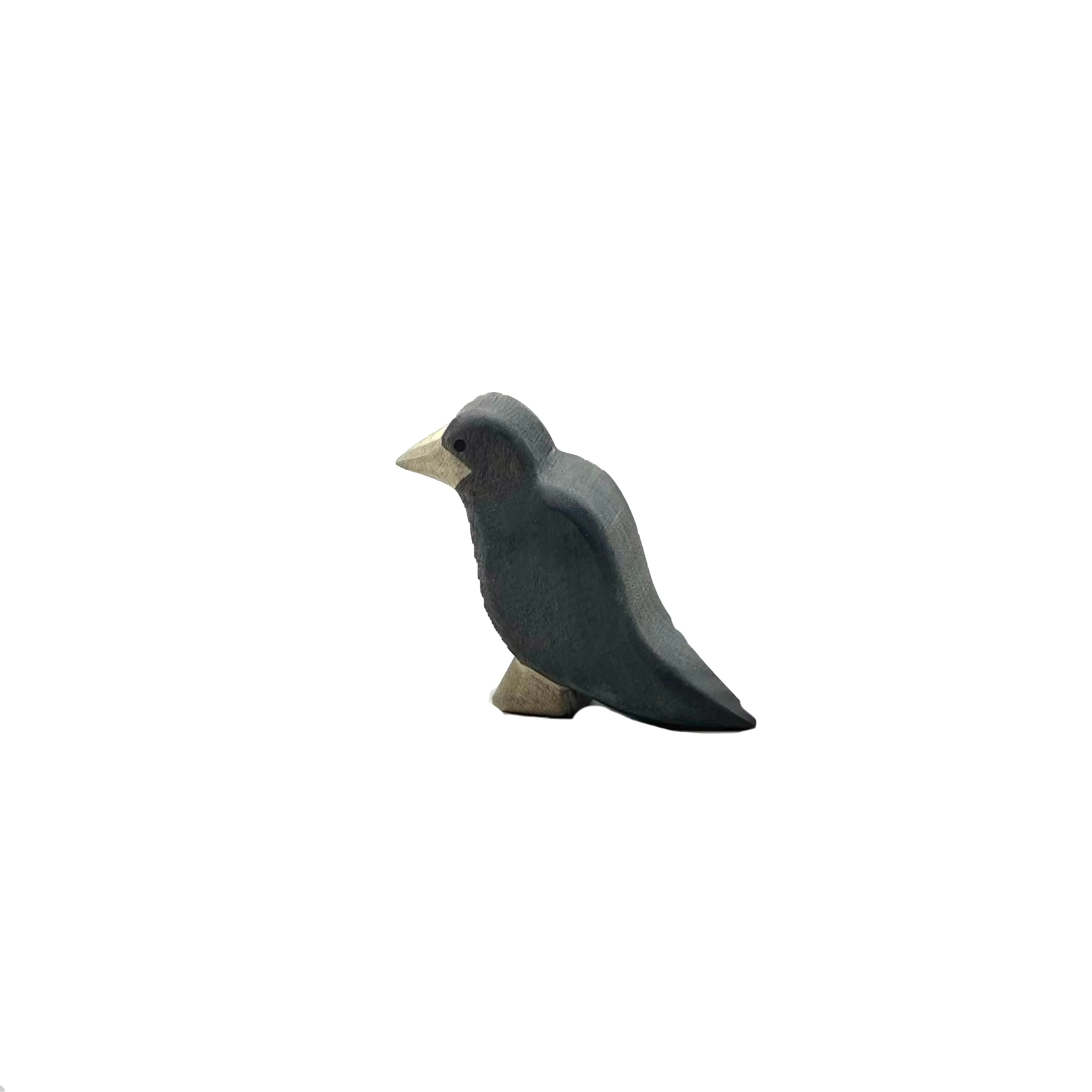 Handcrafted Open Ended Wooden Toy Bird - Raven - Image 3