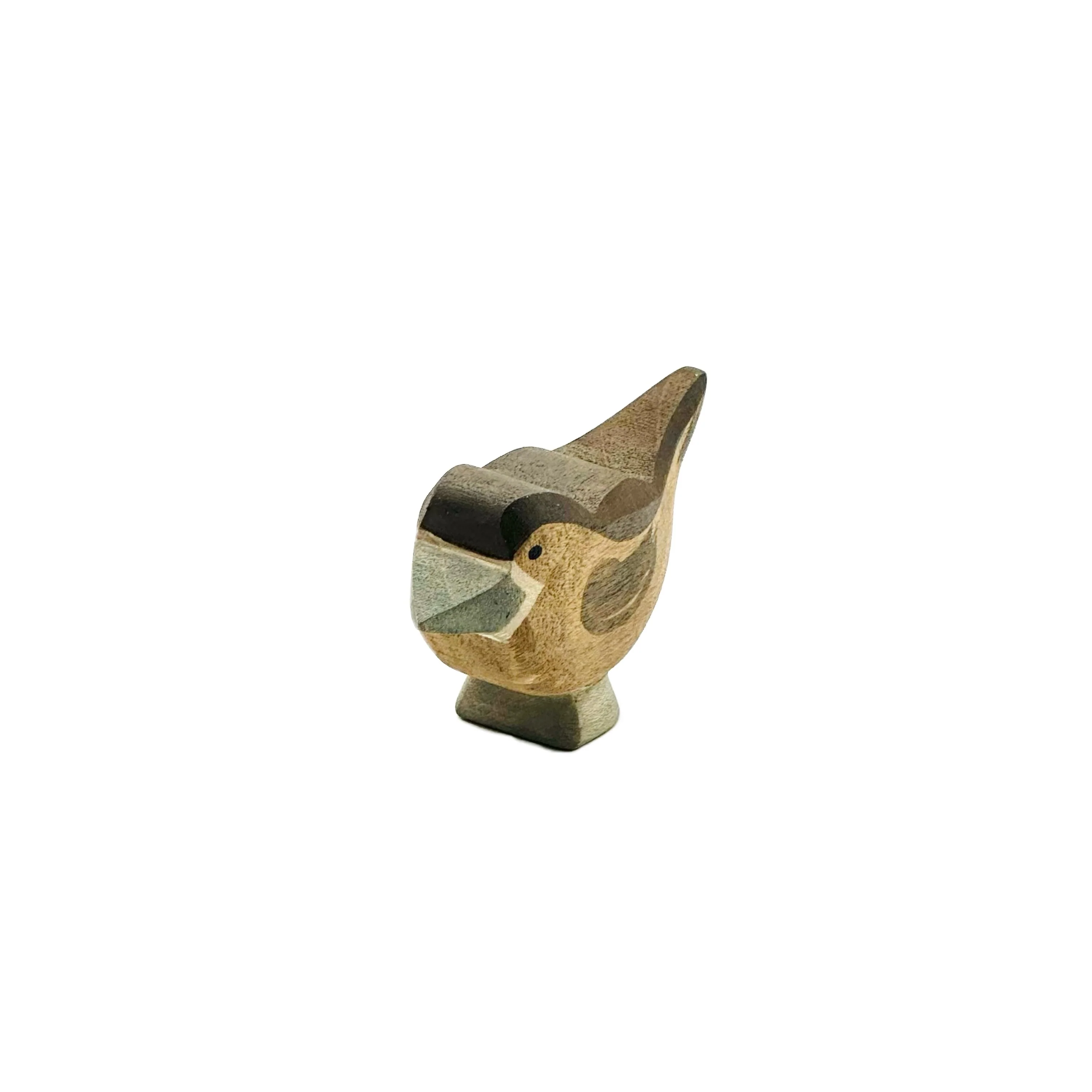 Handcrafted Open Ended Wooden Toy Bird - Sparrow - Image 3