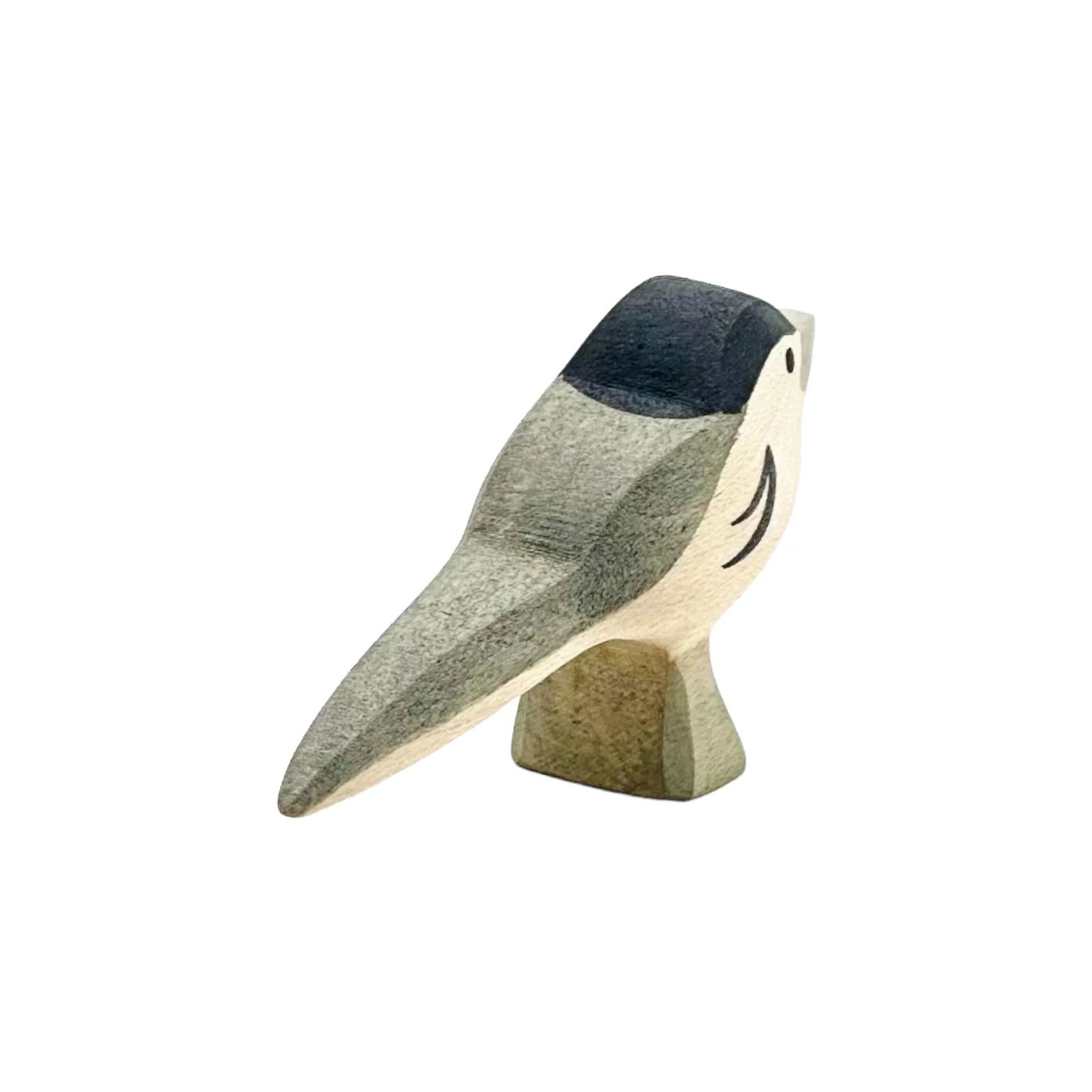 Handcrafted Open Ended Wooden Toy Bird - Wagtail - Image 4