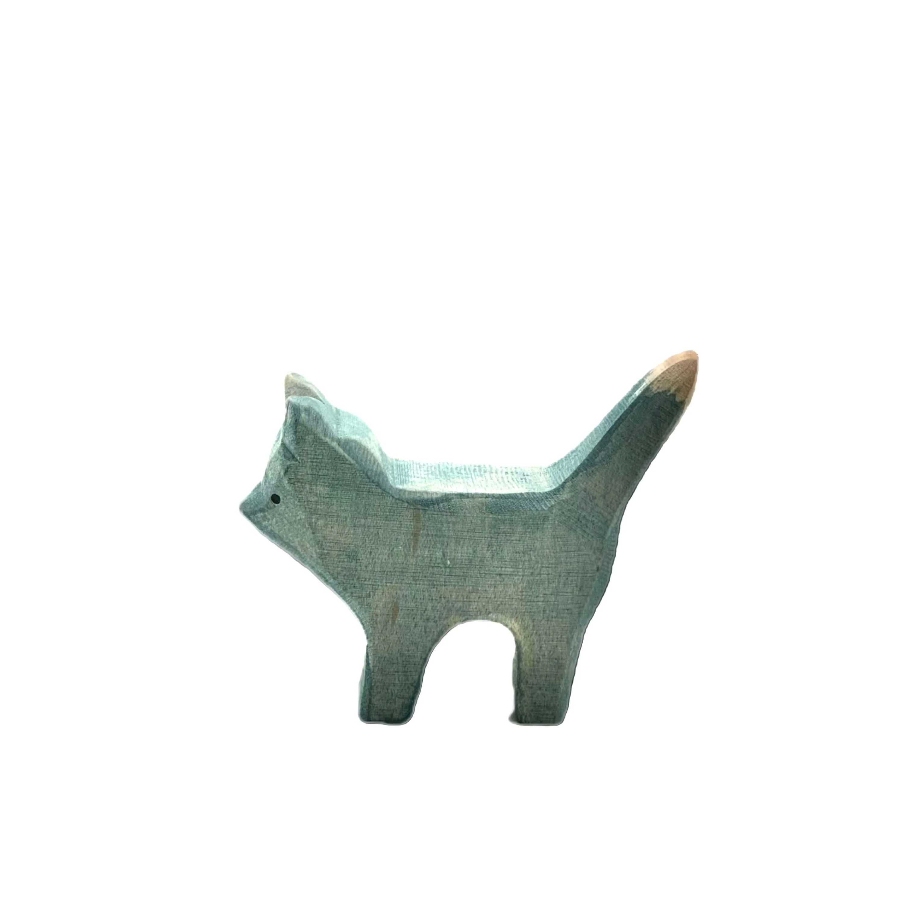 Handcrafted Open Ended Wooden Toy Farm Animal - Bremer Cat
