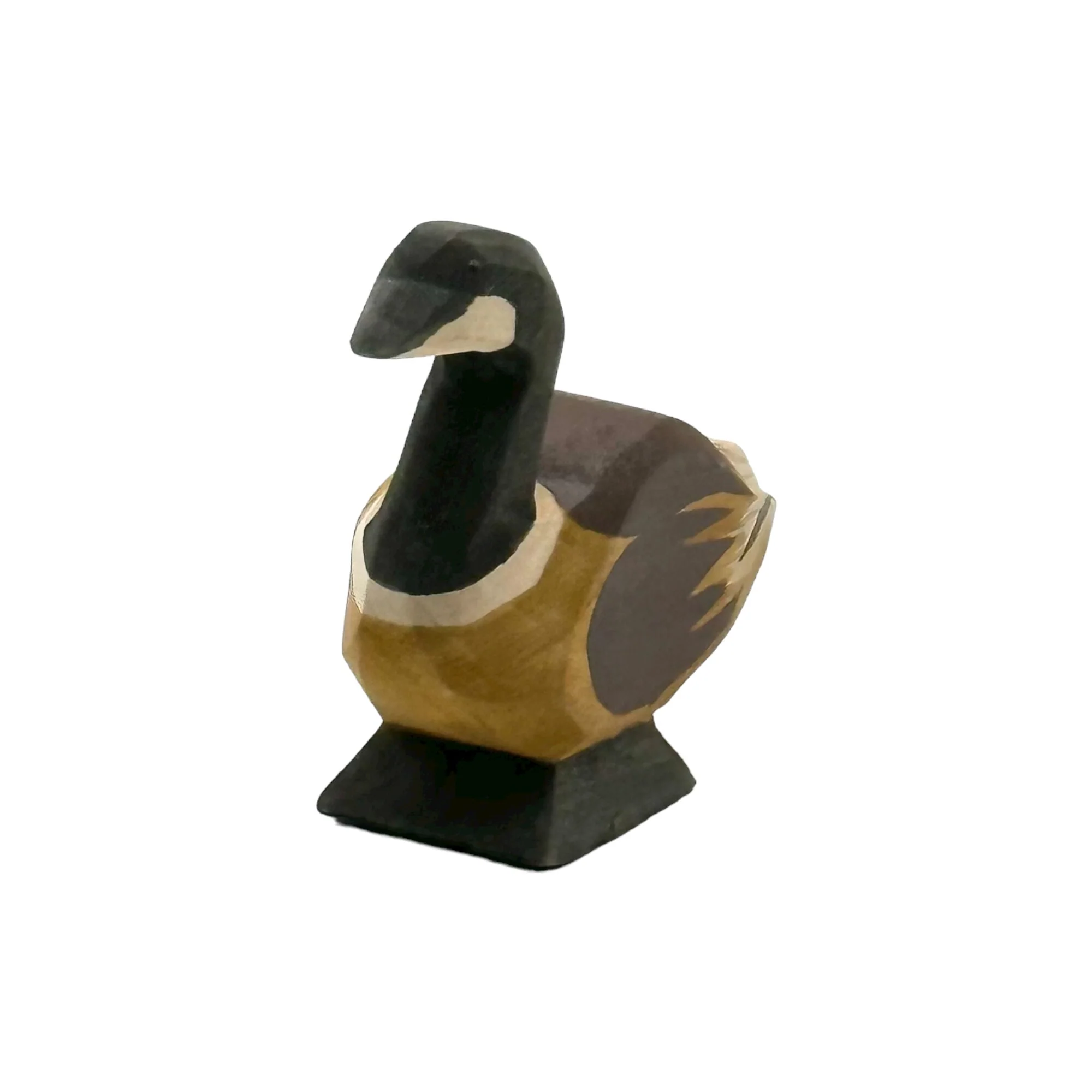 Handcrafted Open Ended Wooden Toy Farm Animal - Canada Goose standing - Image 2