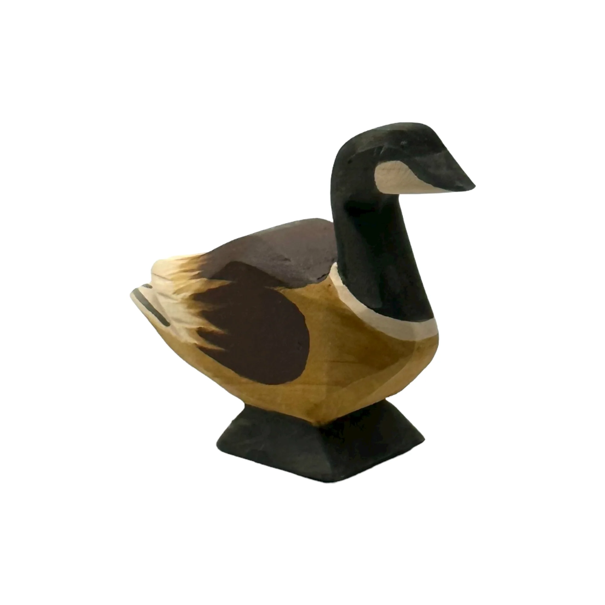Handcrafted Open Ended Wooden Toy Farm Animal - Canada Goose standing - Image 3
